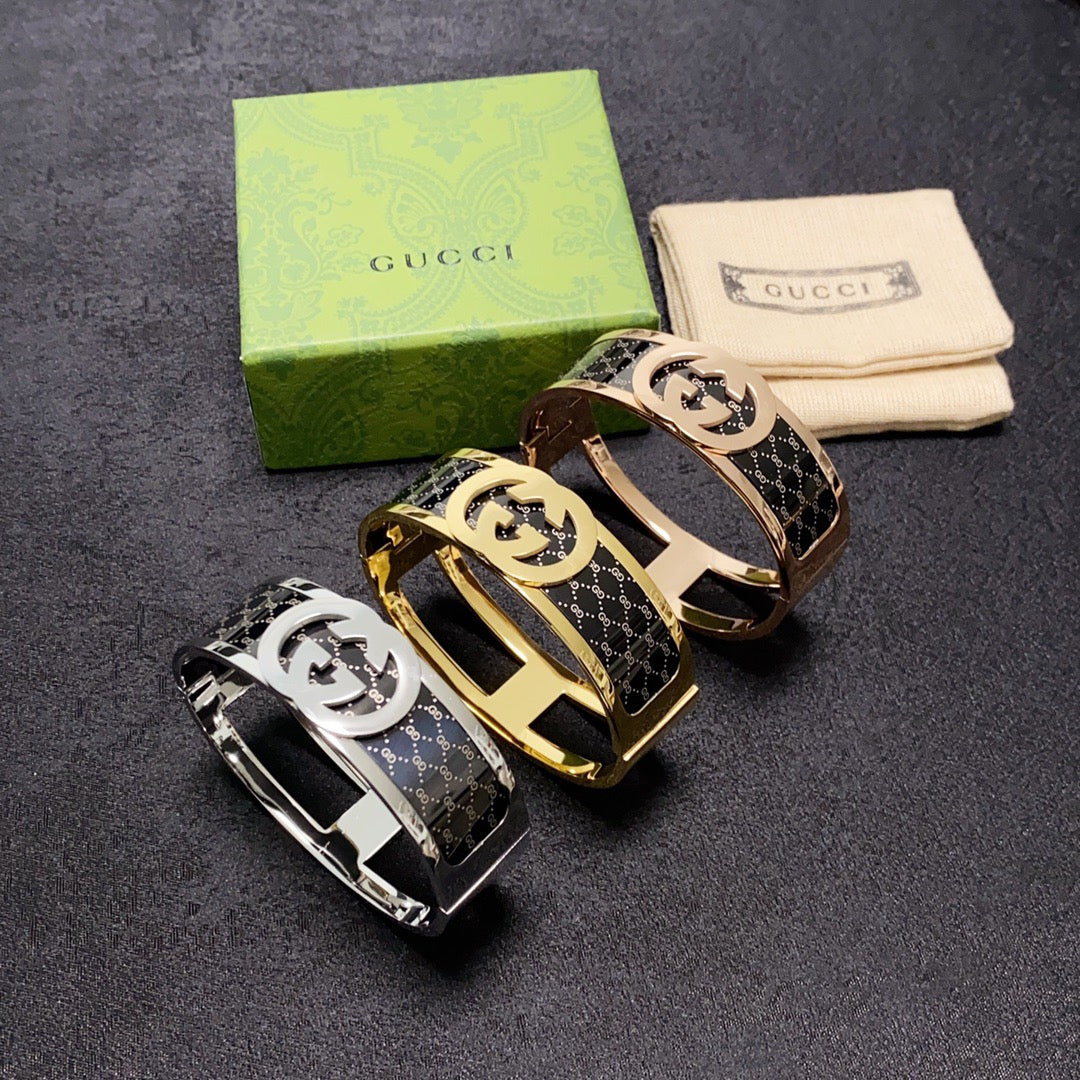 Gucci Stainless Steel Double G Bracelet