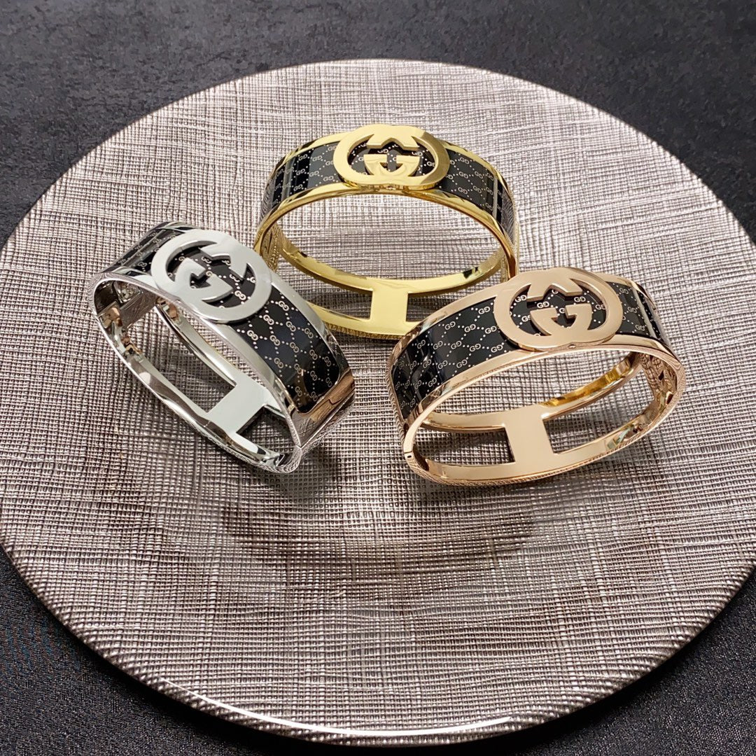 Gucci Stainless Steel Double G Bracelet