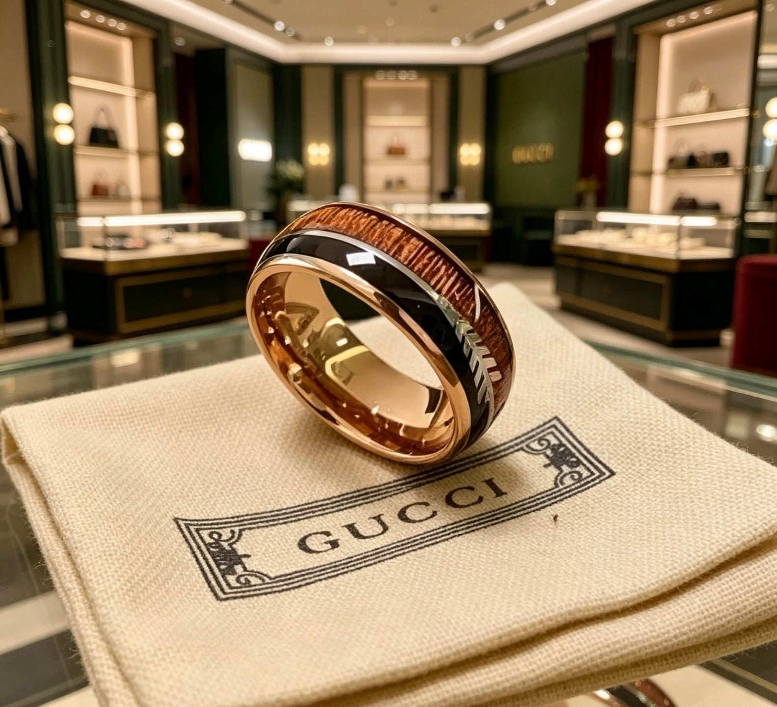 Gucci Resin Double G Ring
