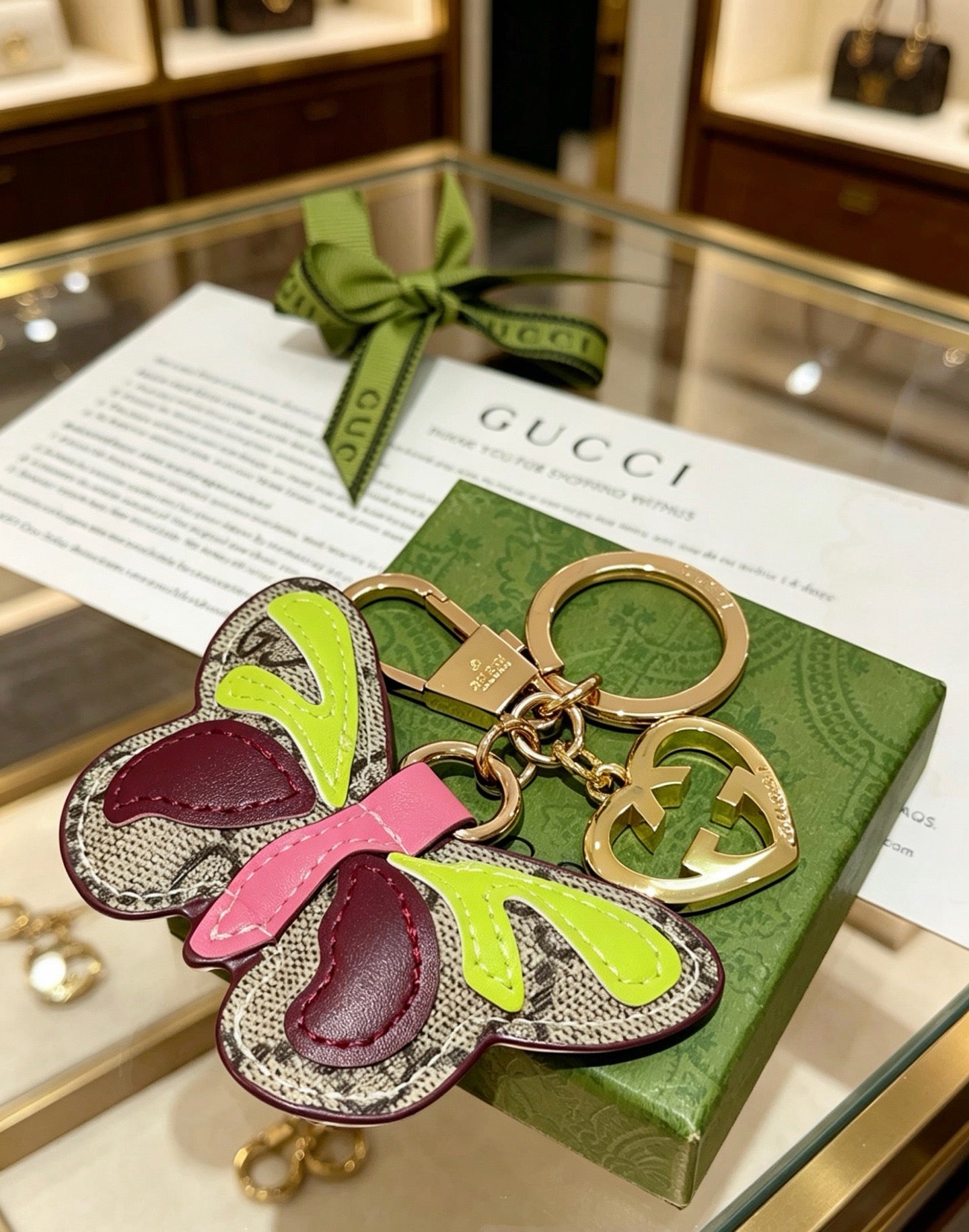 Gucci Vintage Double G Keychain