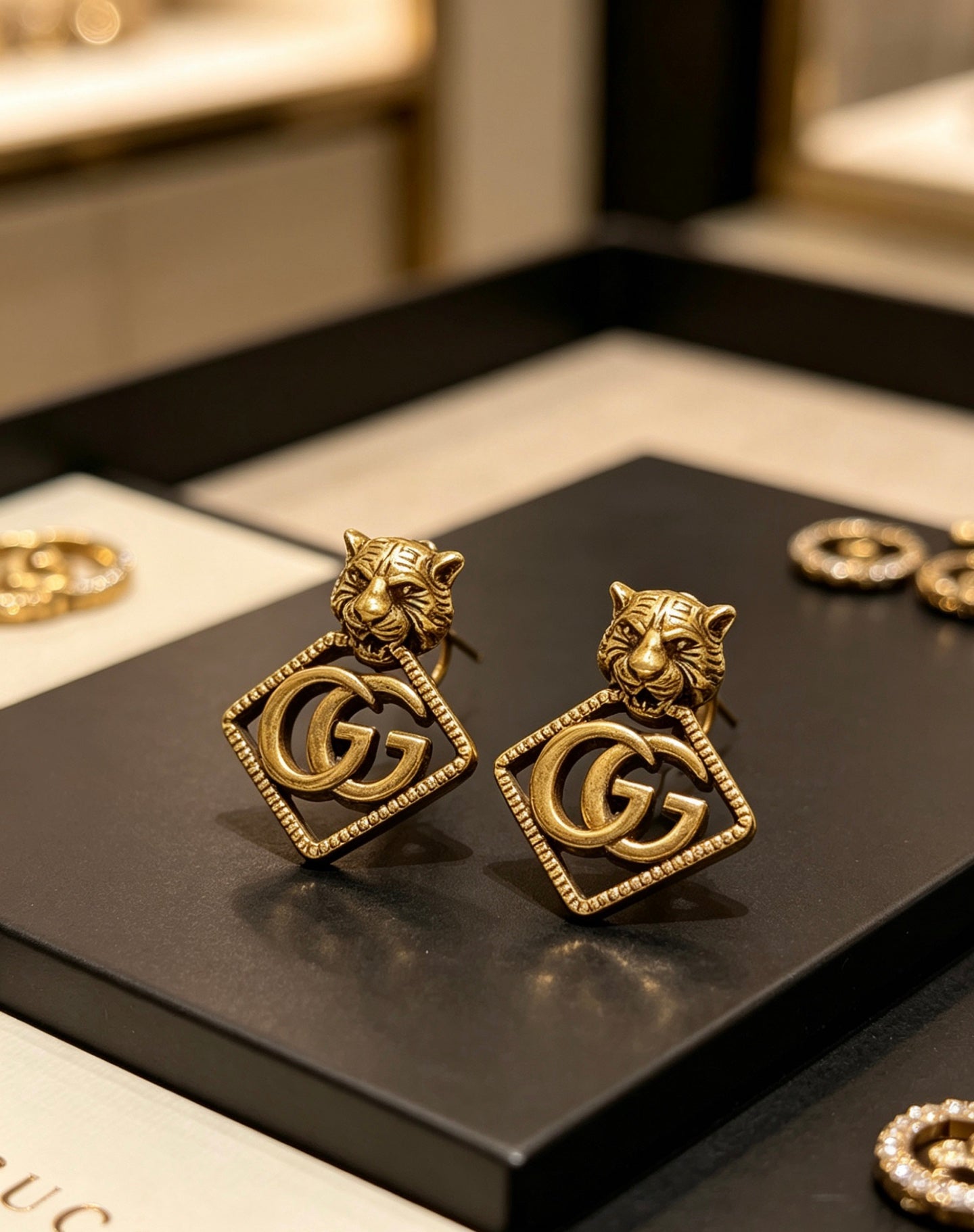 Gucci Vintage Double G Earrings