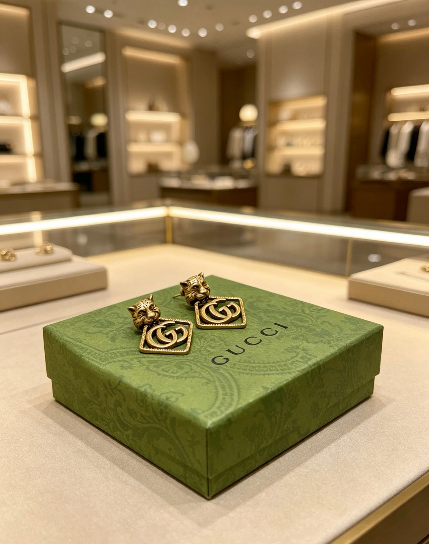 Gucci Vintage Double G Earrings