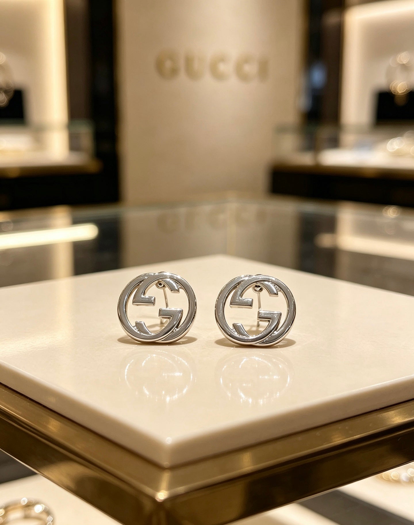 Gucci Vintage Double G Earrings
