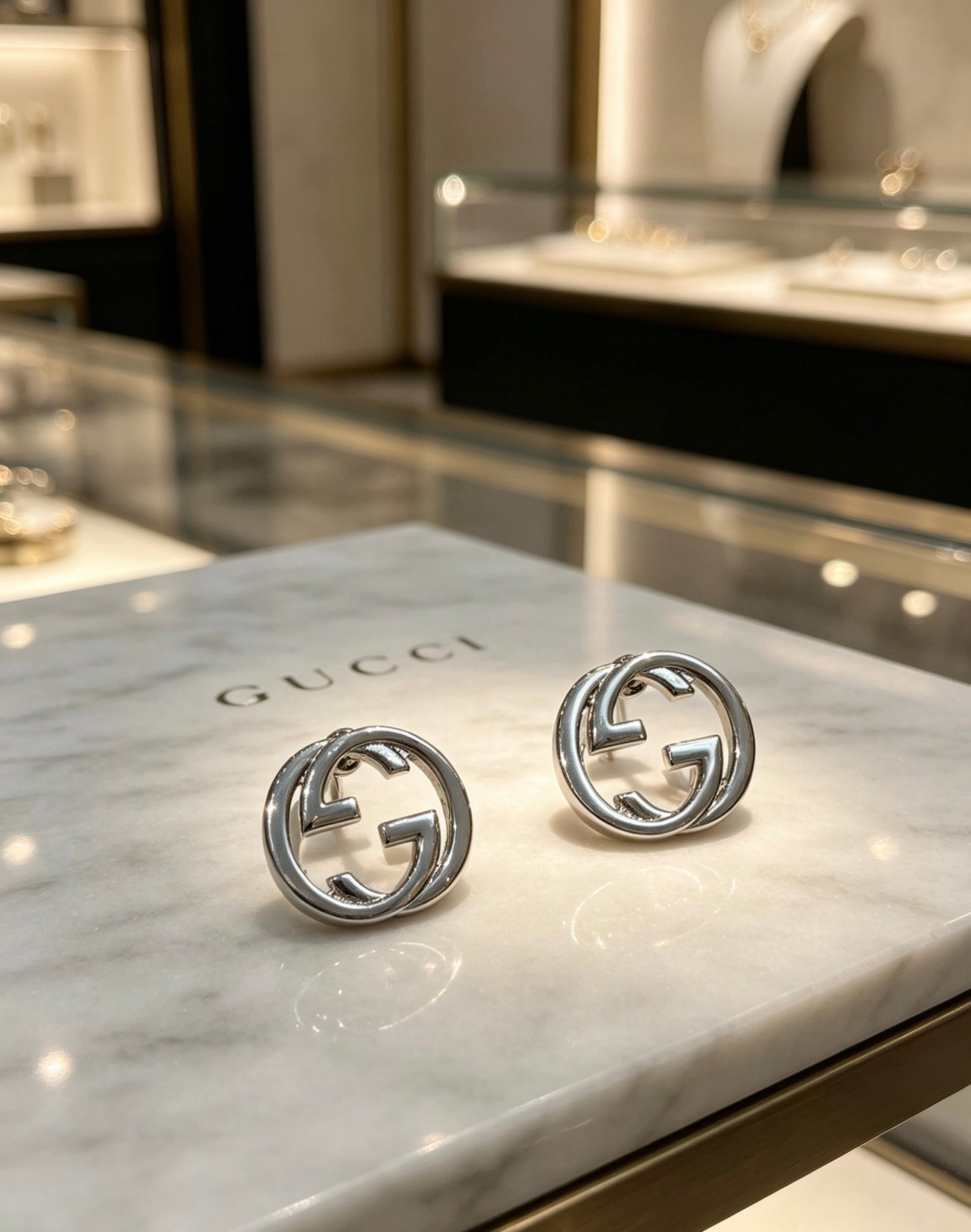Gucci Vintage Double G Earrings