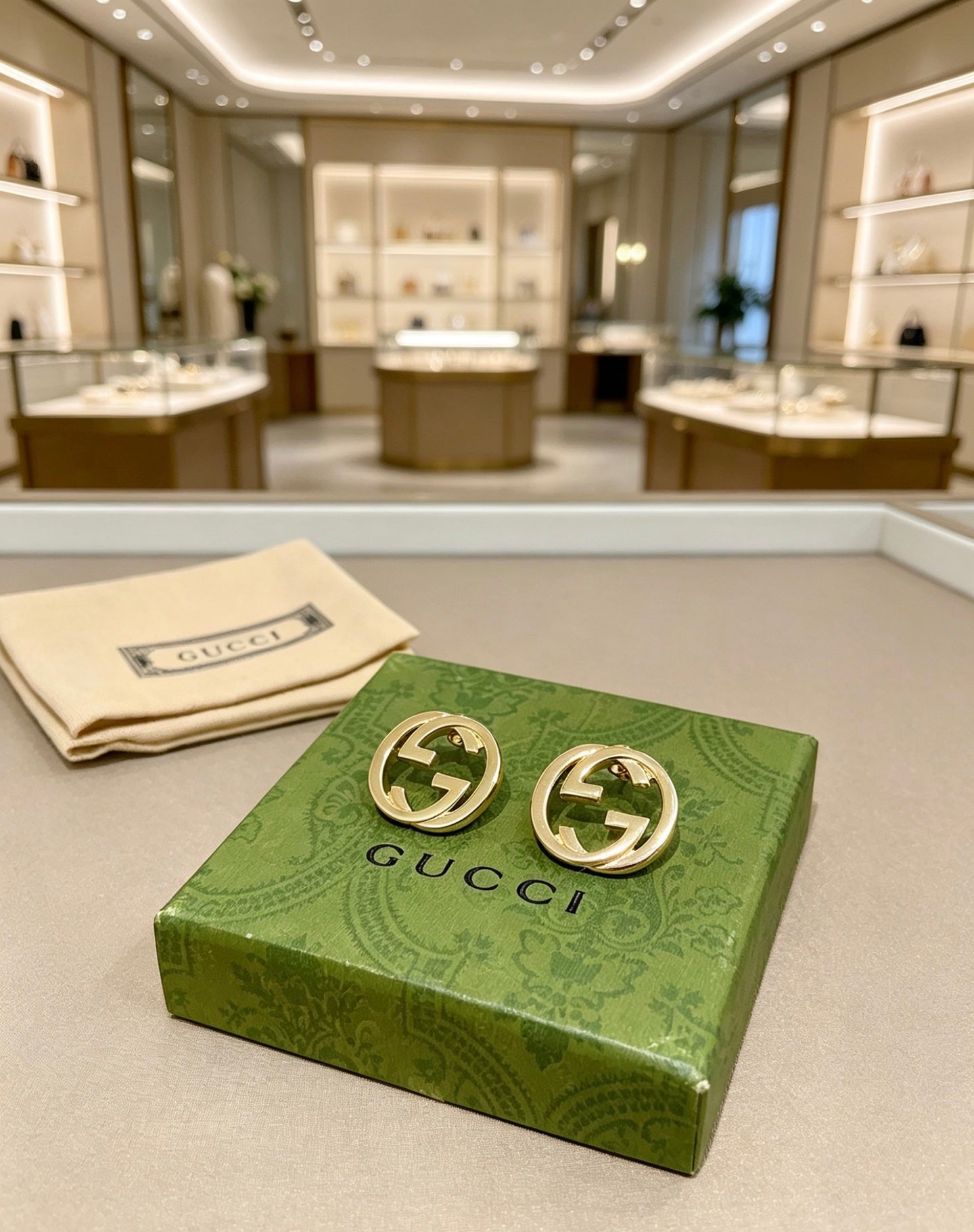Gucci Vintage Double G Earrings