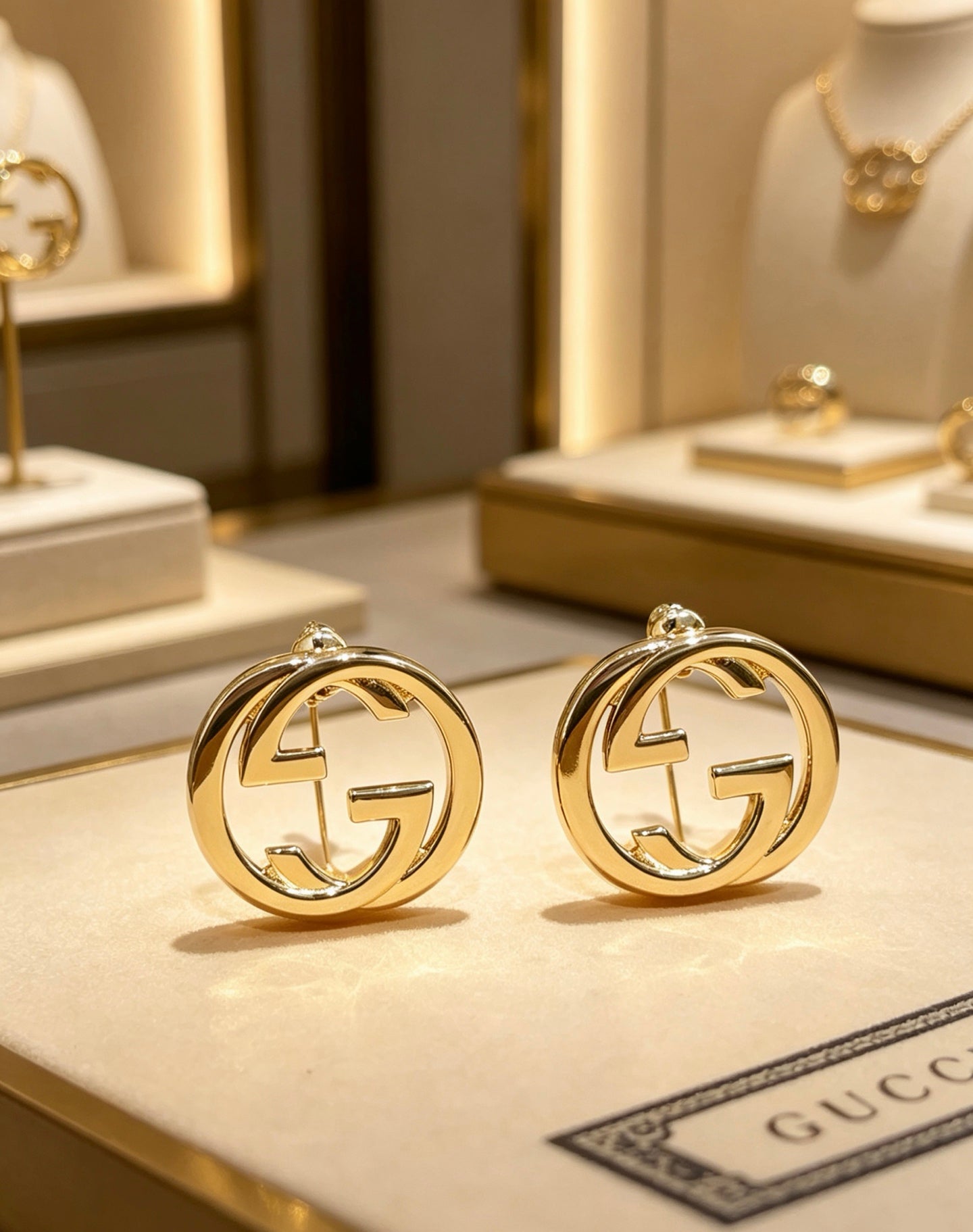 Gucci Vintage Double G Earrings