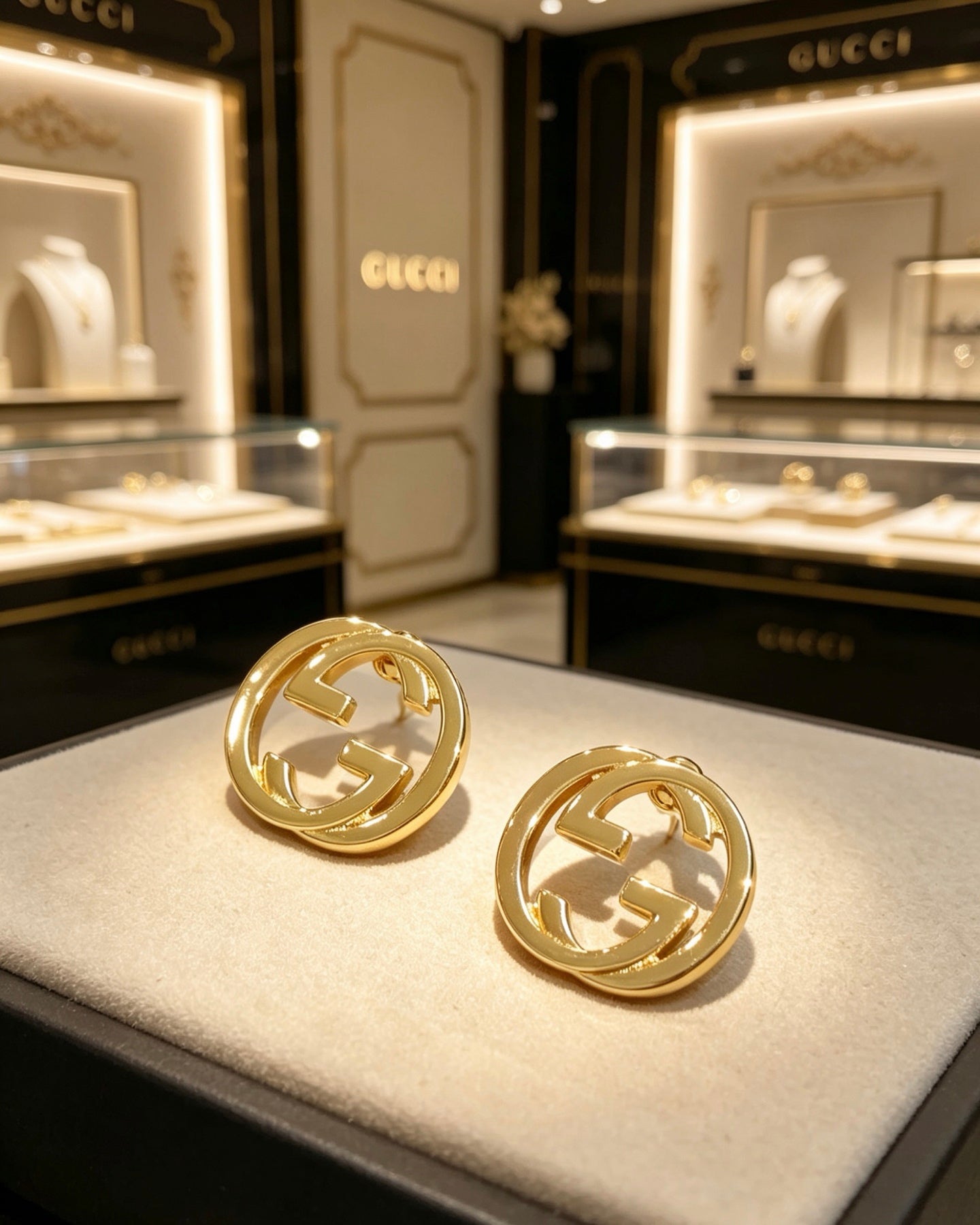 Gucci Vintage Double G Earrings