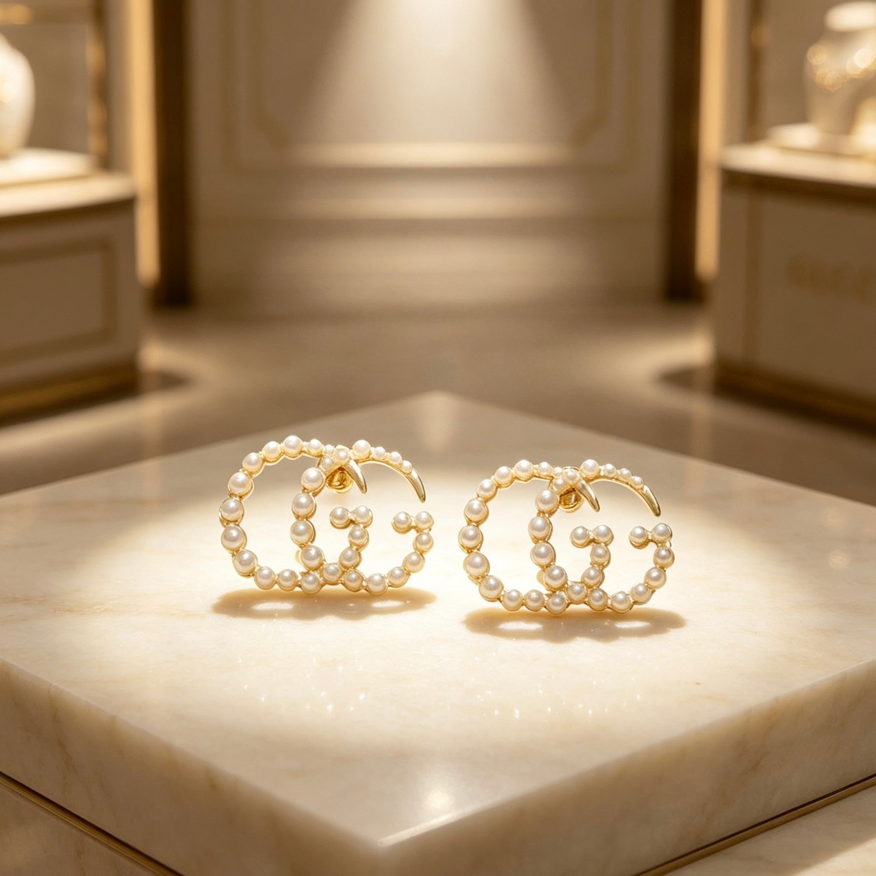Gucci Vintage Double G Earrings