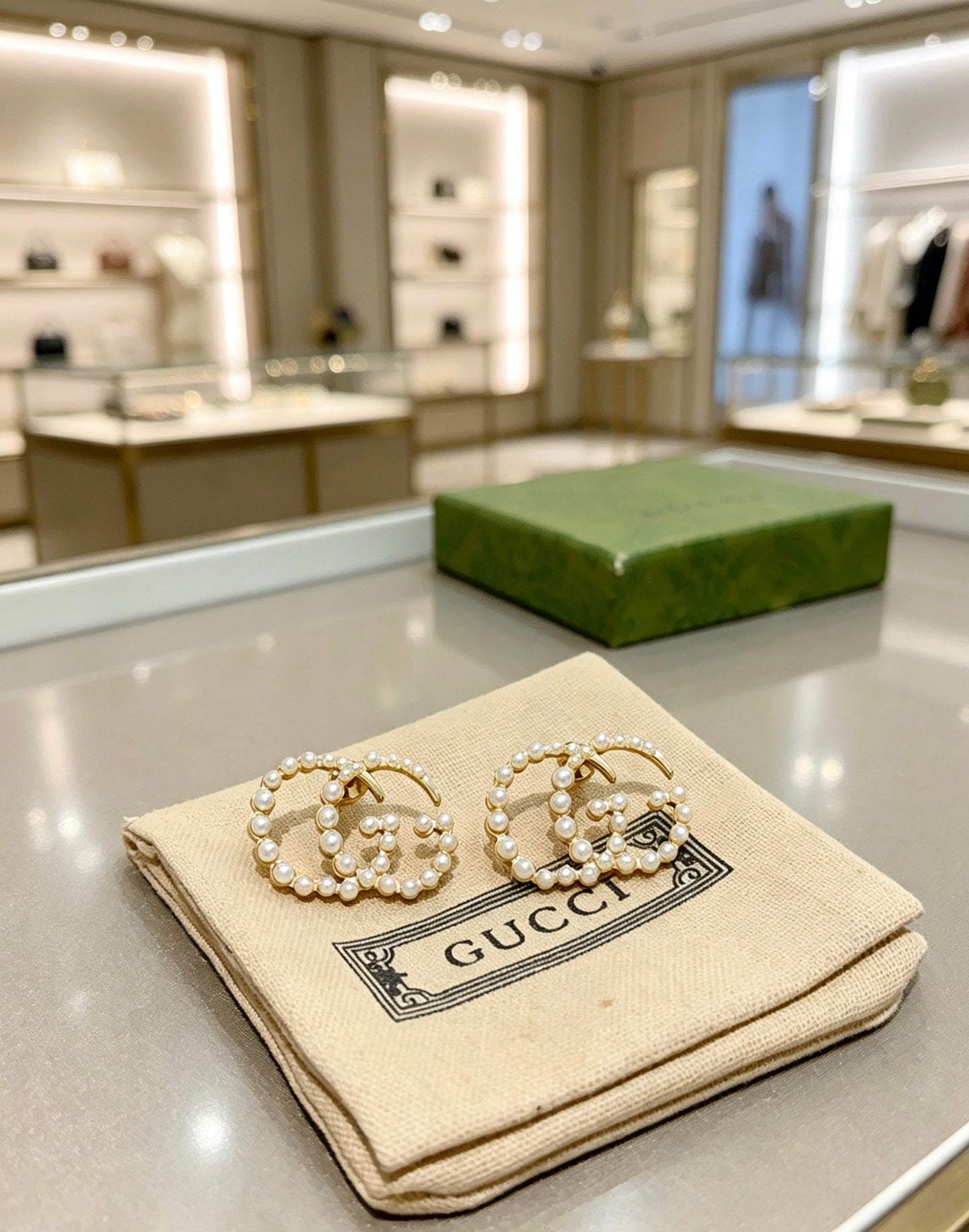 Gucci Vintage Double G Earrings
