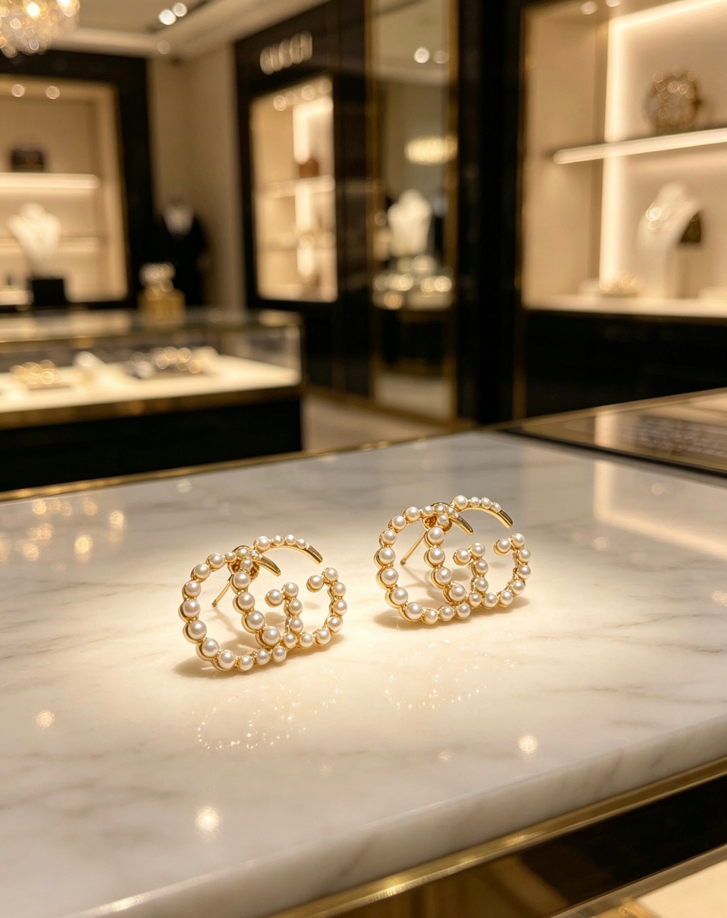 Gucci Vintage Double G Earrings
