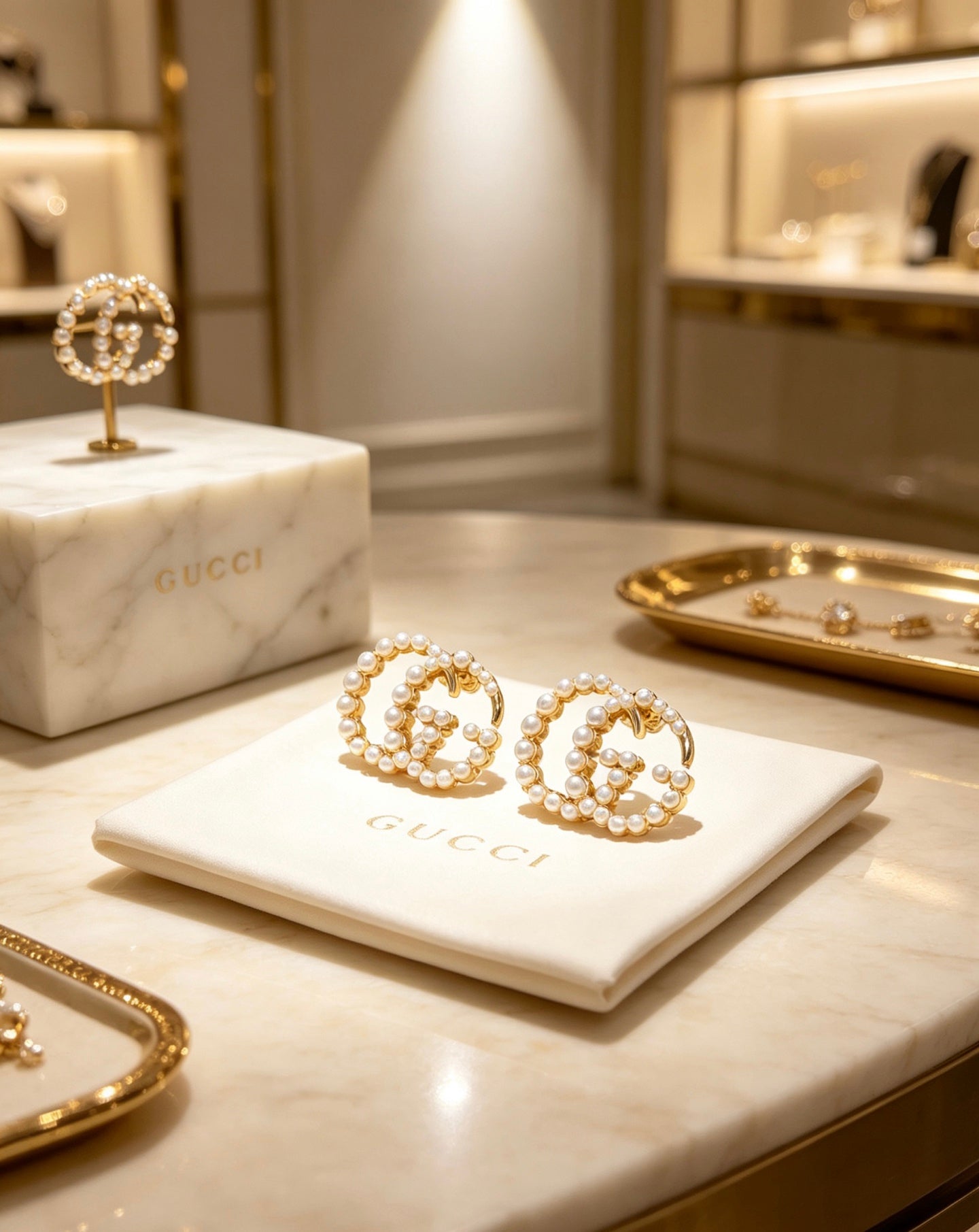 Gucci Vintage Double G Earrings