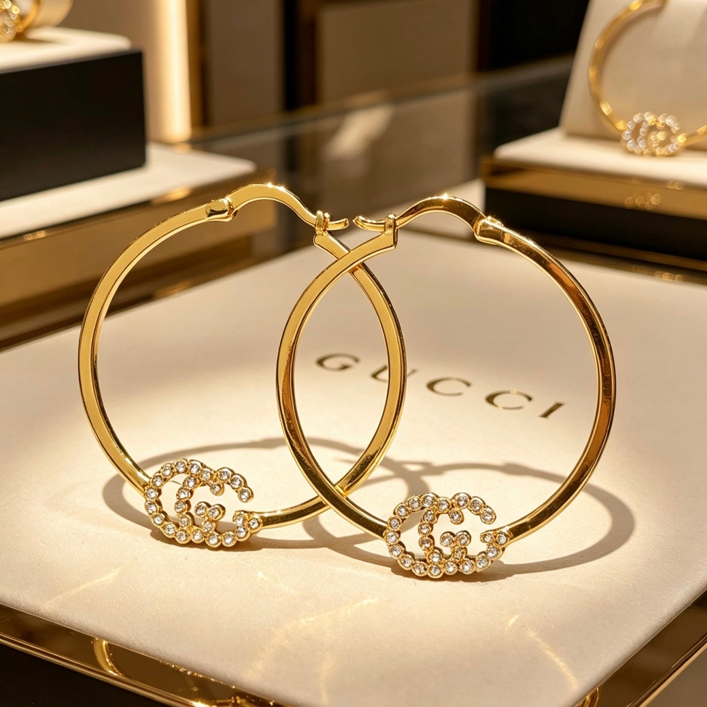 Gucci Vintage Double G Earrings