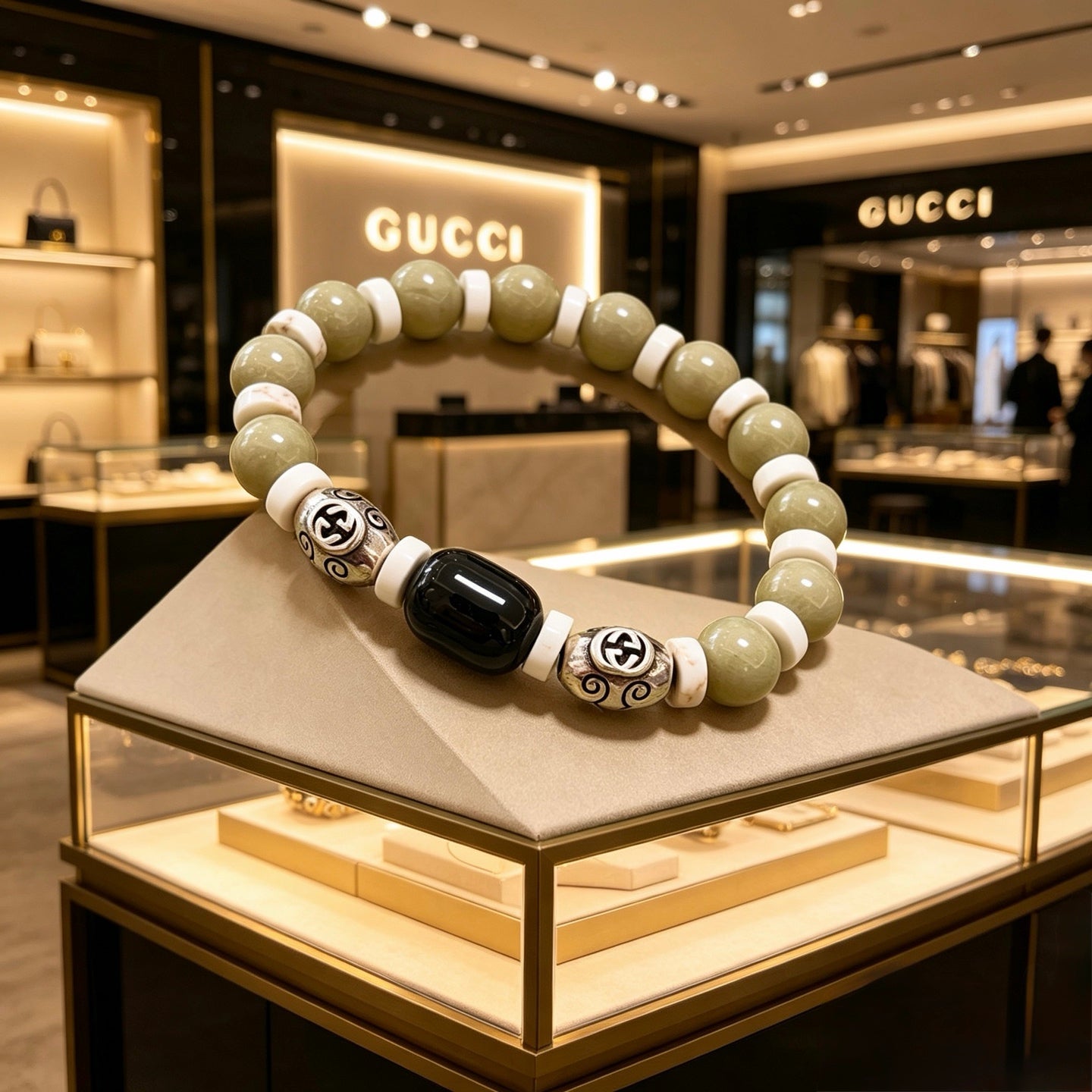 Gucci Crystal Double G Bracelet