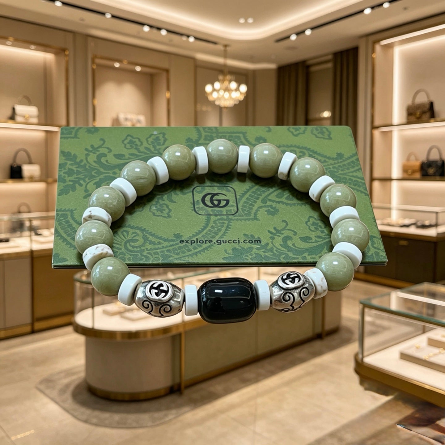 Gucci Crystal Double G Bracelet