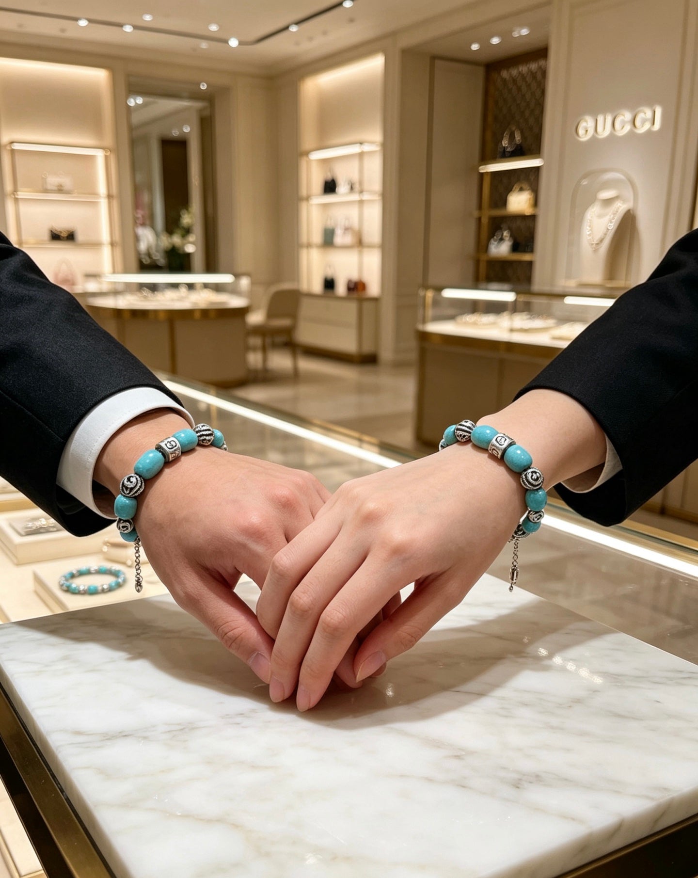 Gucci Crystal Double G Bracelet