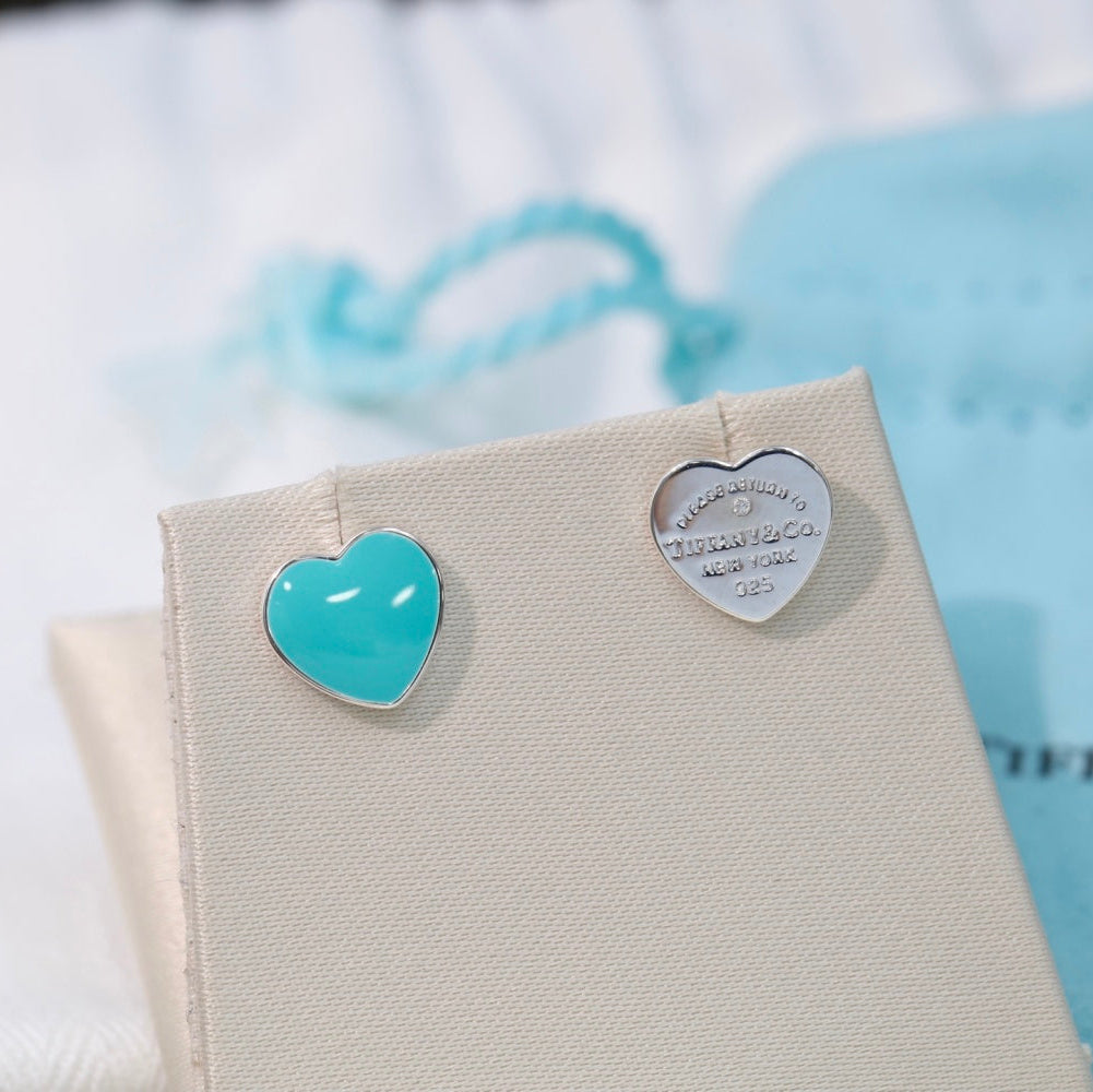 Tiffany & Co. Heart Key Motif Earrings