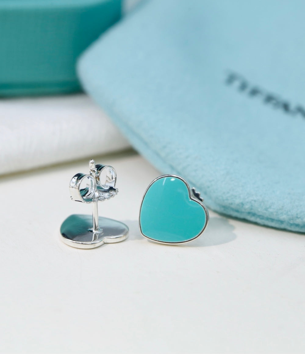 Tiffany & Co. Heart Key Motif Earrings