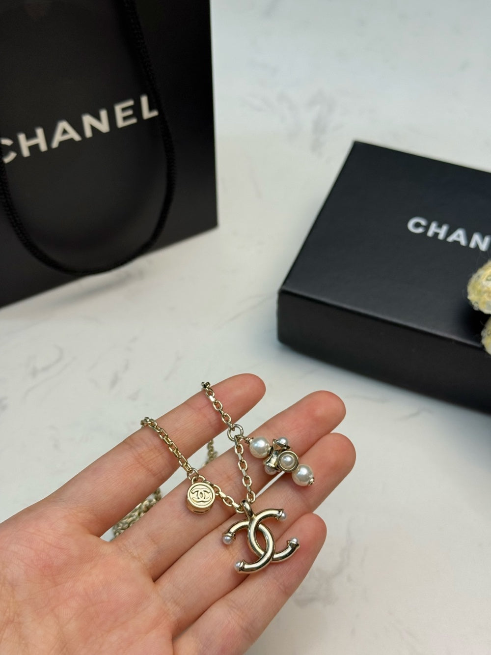 Chanel Pearl Gold-Plated Necklace