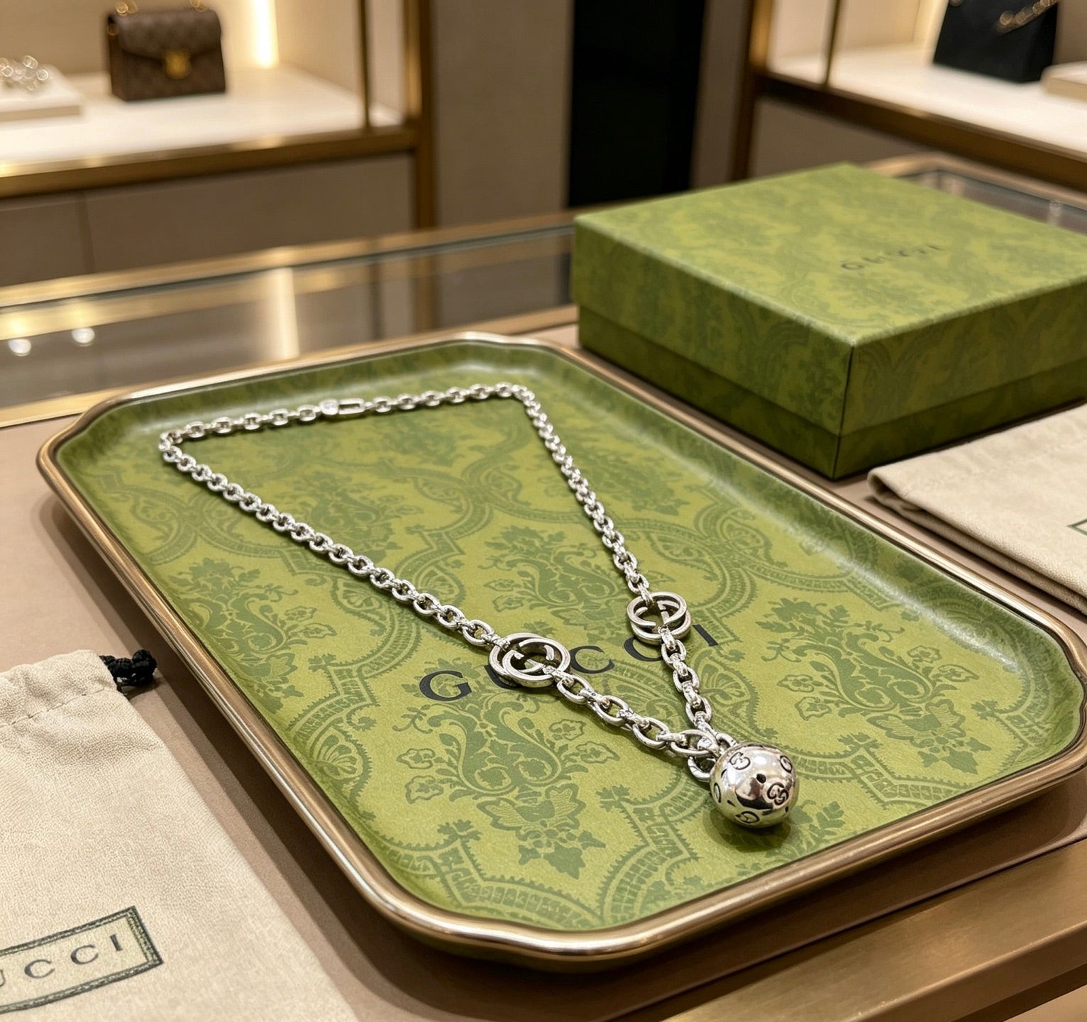 Gucci Vintage Double G Necklace