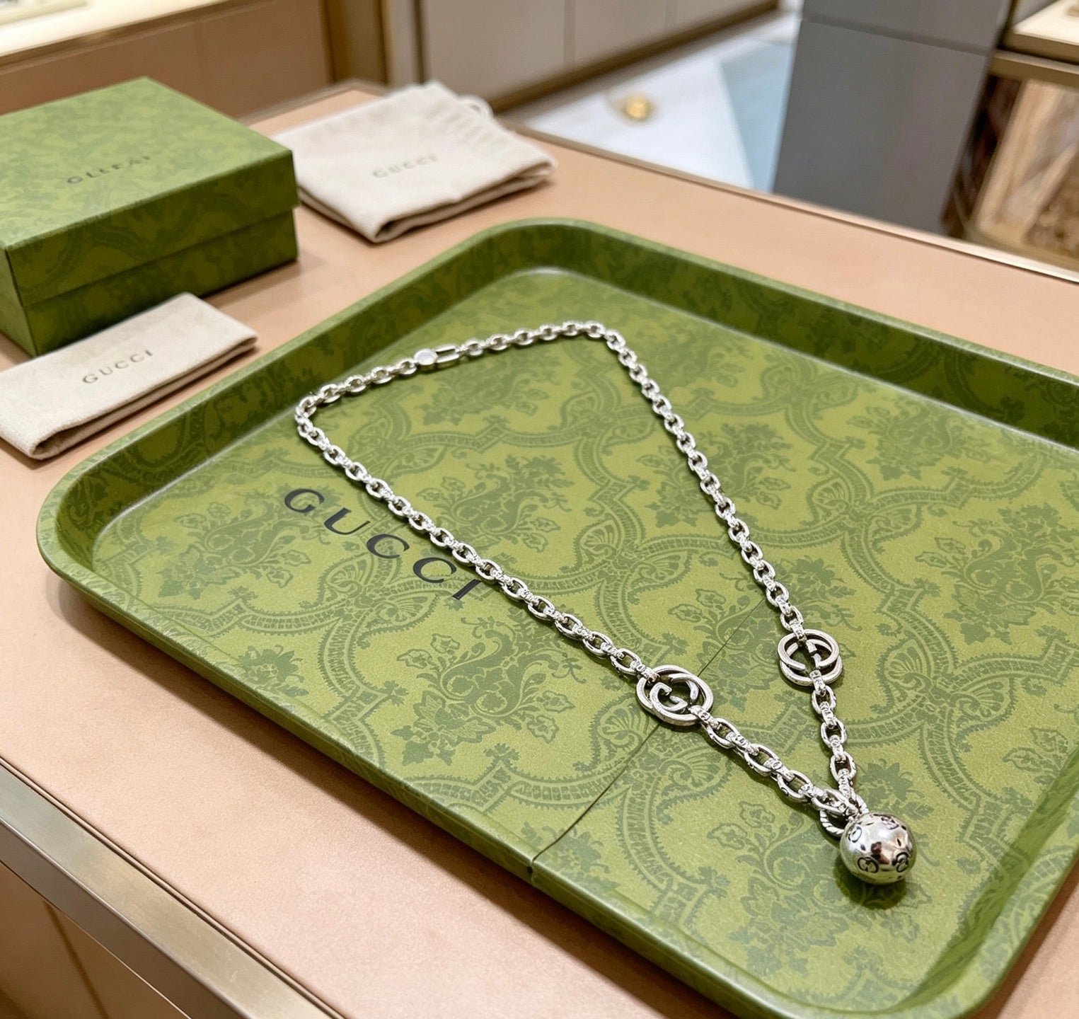 Gucci Vintage Double G Necklace