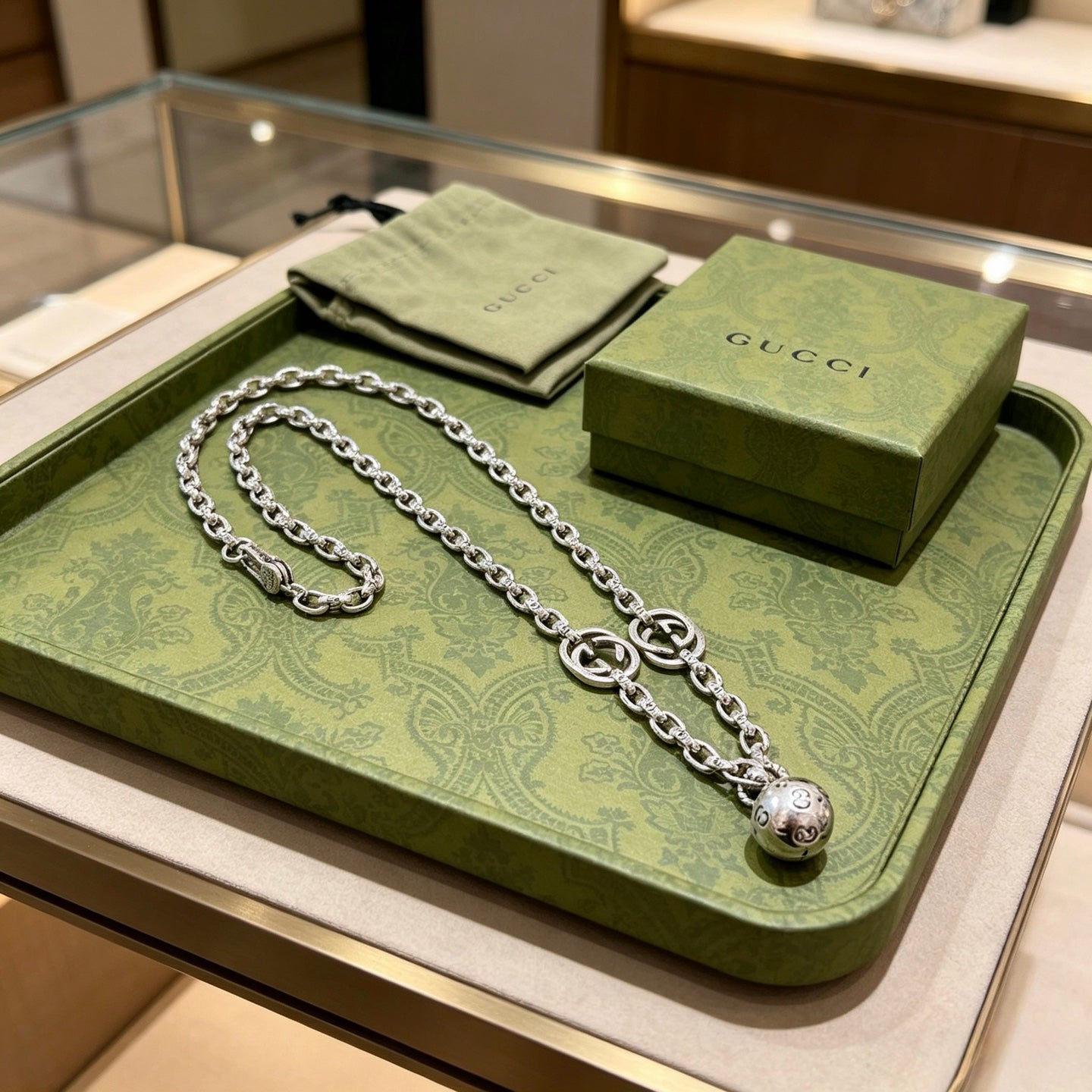 Gucci Vintage Double G Necklace