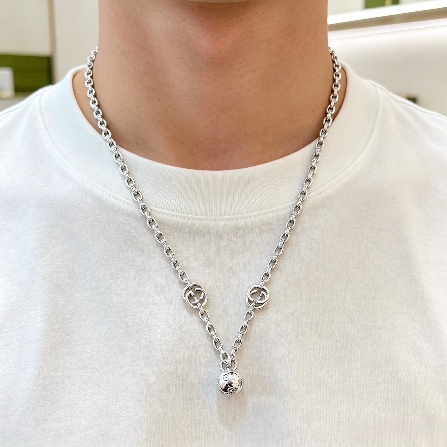 Gucci Vintage Double G Necklace