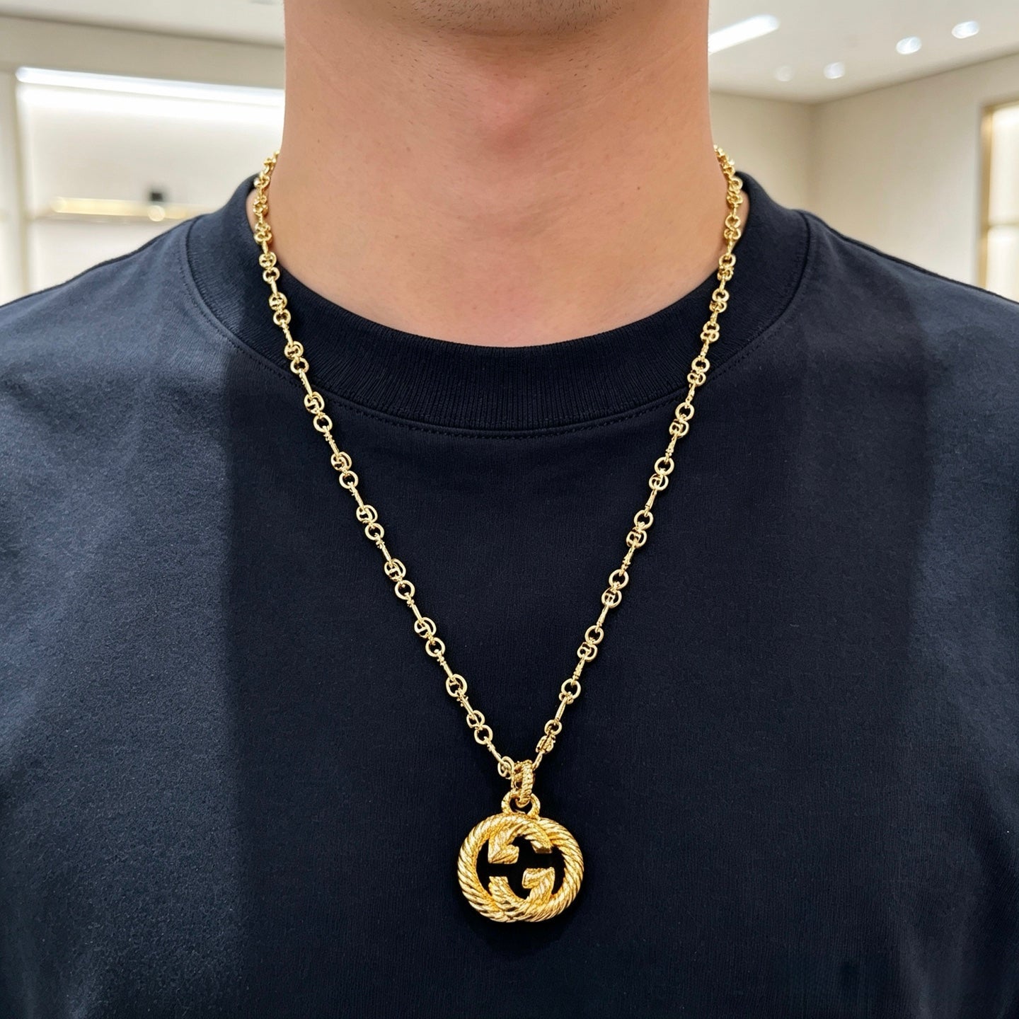 Gucci Vintage Double G Necklace