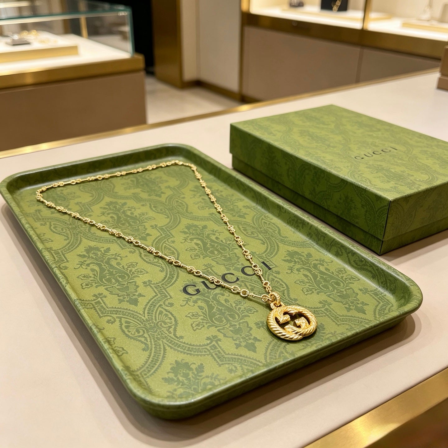Gucci Vintage Double G Necklace