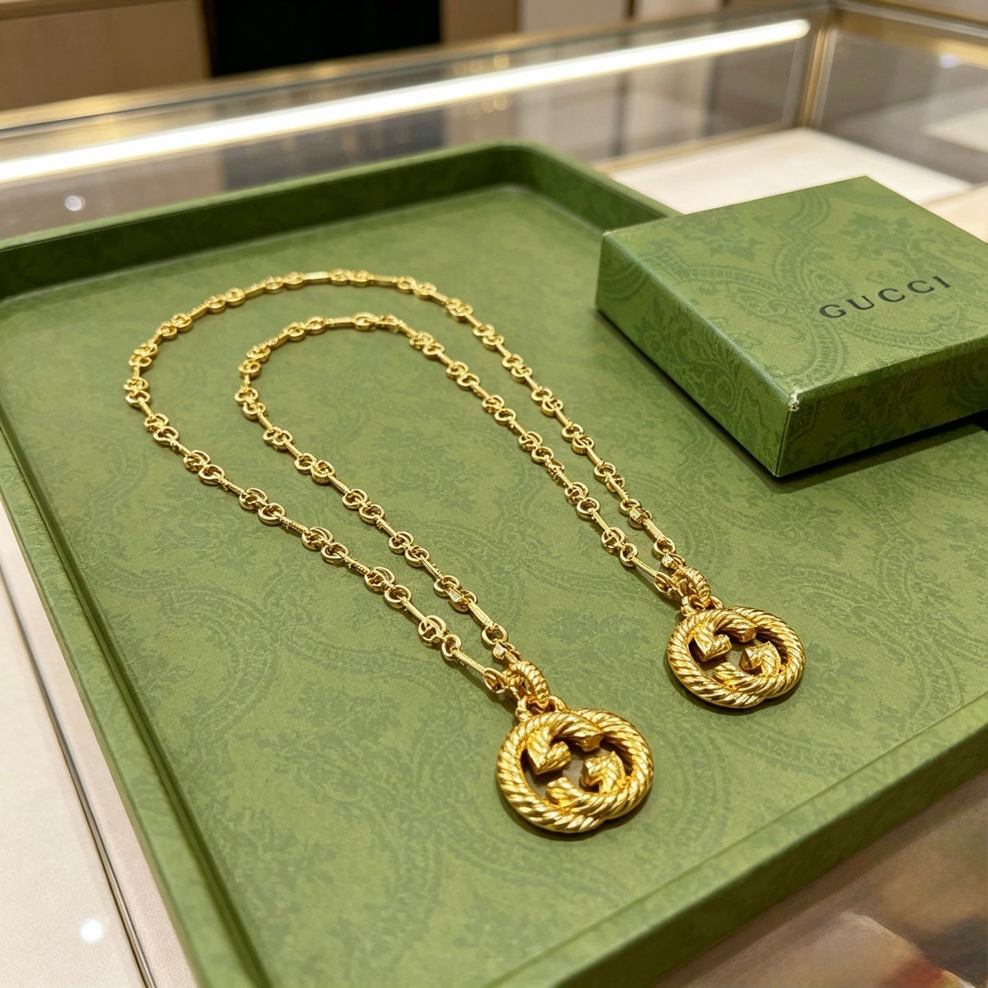 Gucci Vintage Double G Necklace