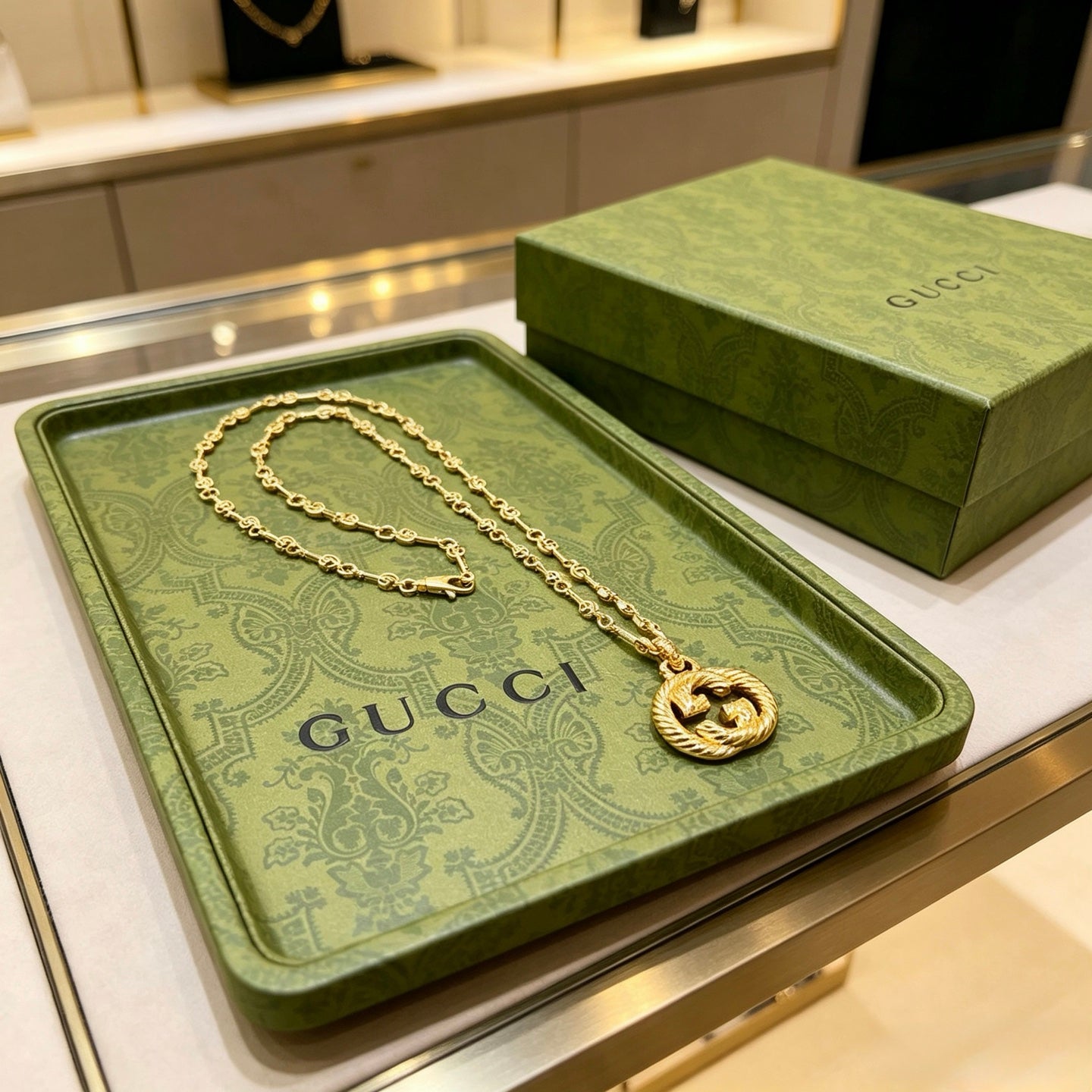 Gucci Vintage Double G Necklace