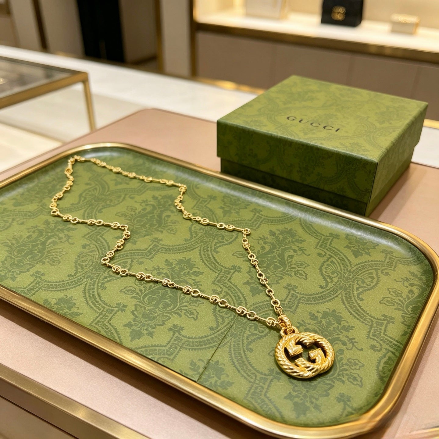 Gucci Vintage Double G Necklace