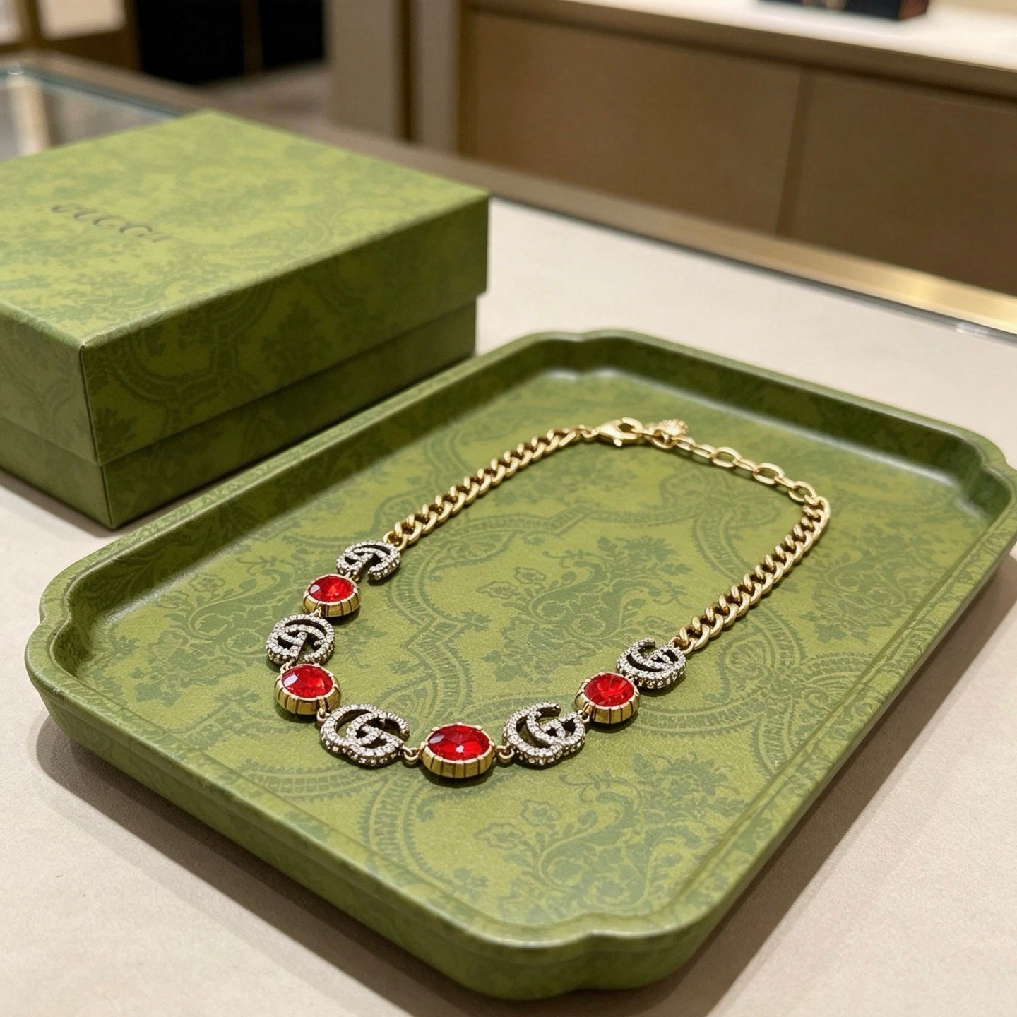 Gucci Vintage Double G Necklace