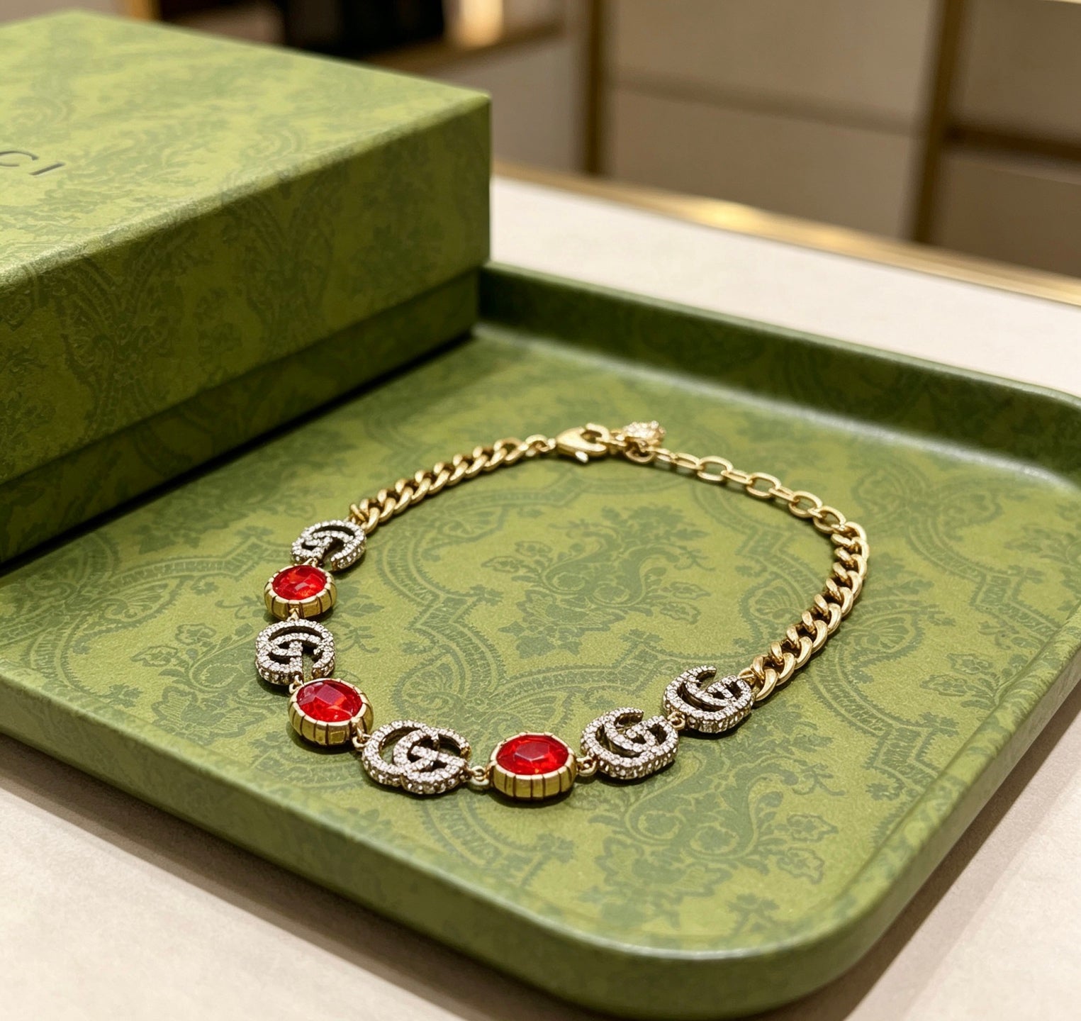 Gucci Vintage Double G Necklace