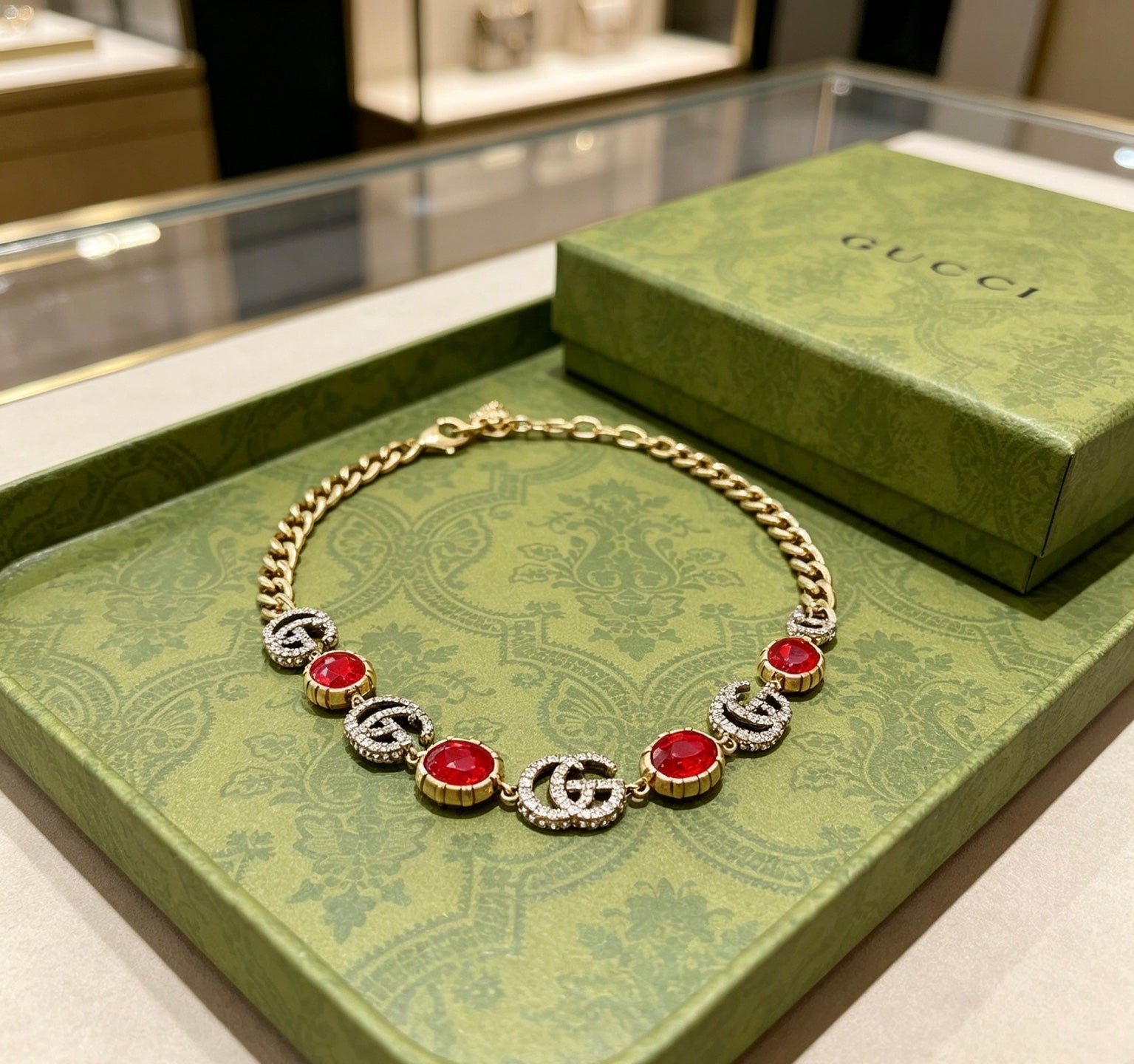 Gucci Vintage Double G Necklace