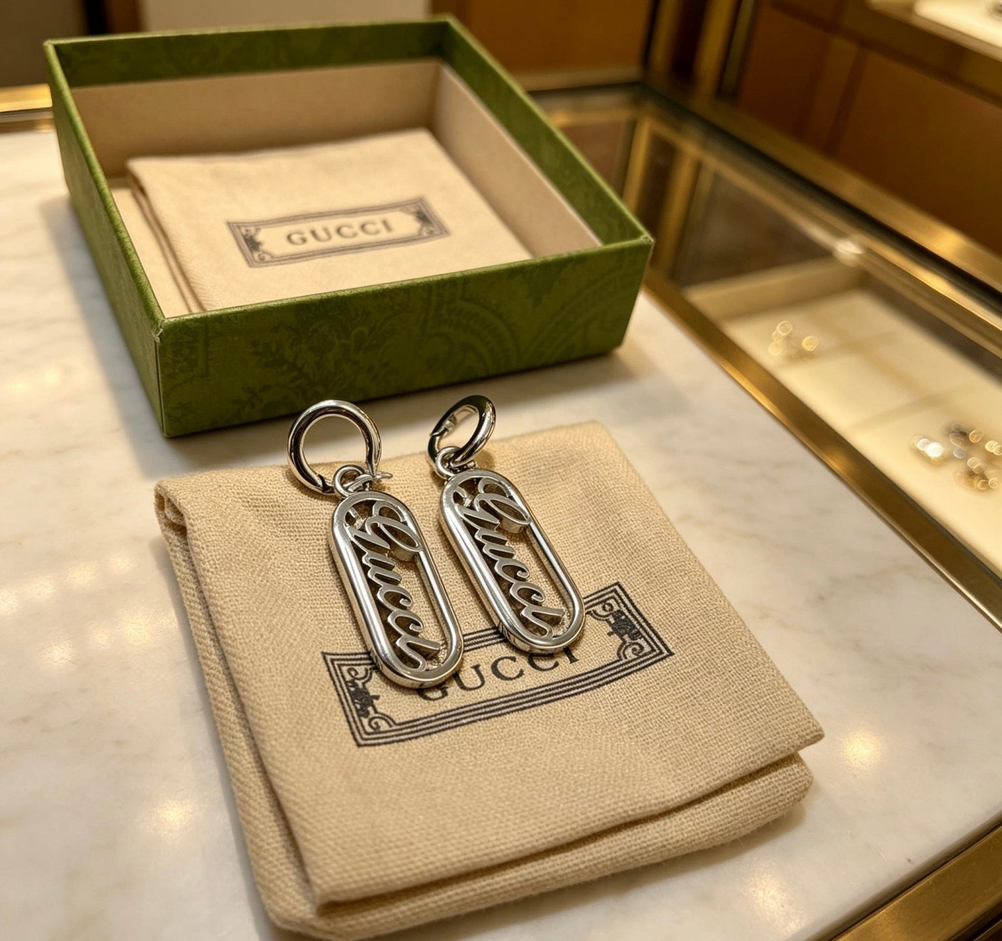 Gucci Vintage Double G Earrings