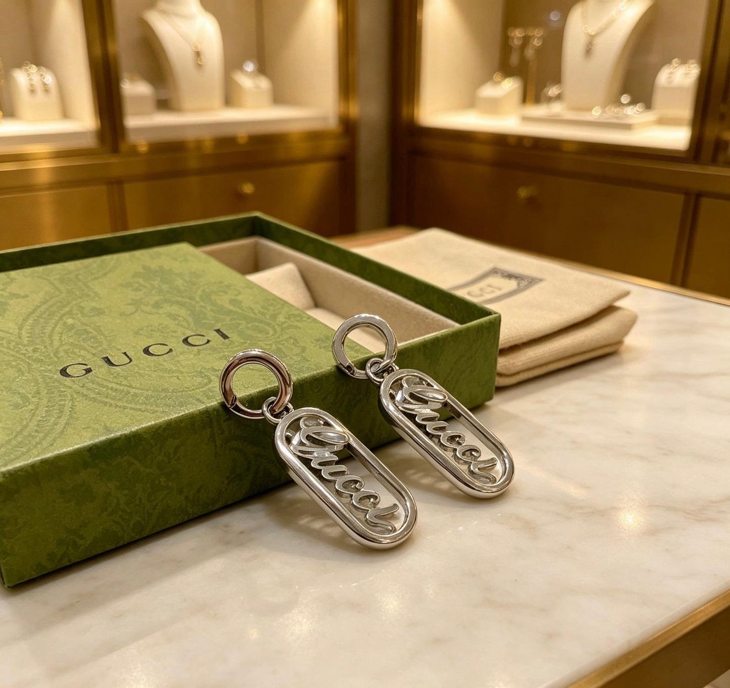 Gucci Vintage Double G Earrings