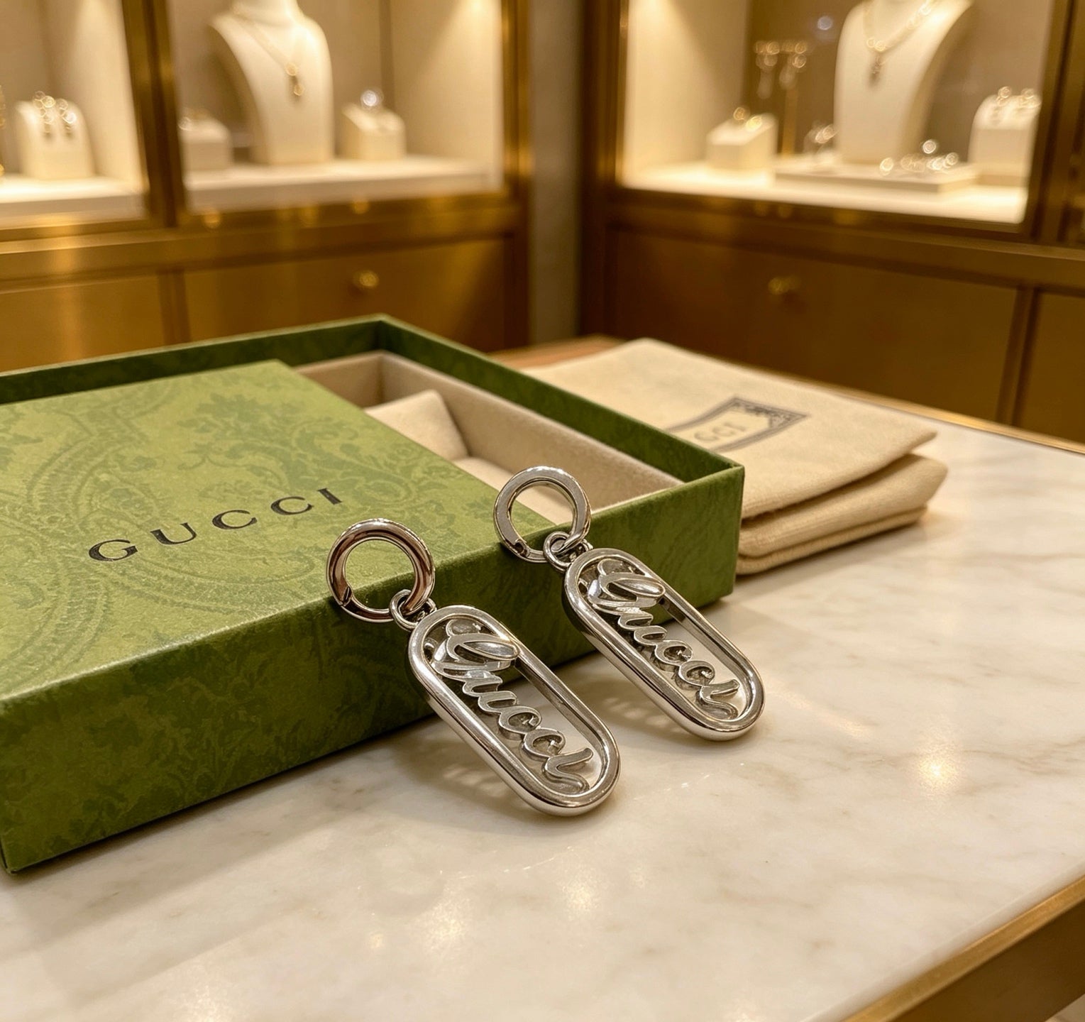 Gucci Vintage Double G Earrings