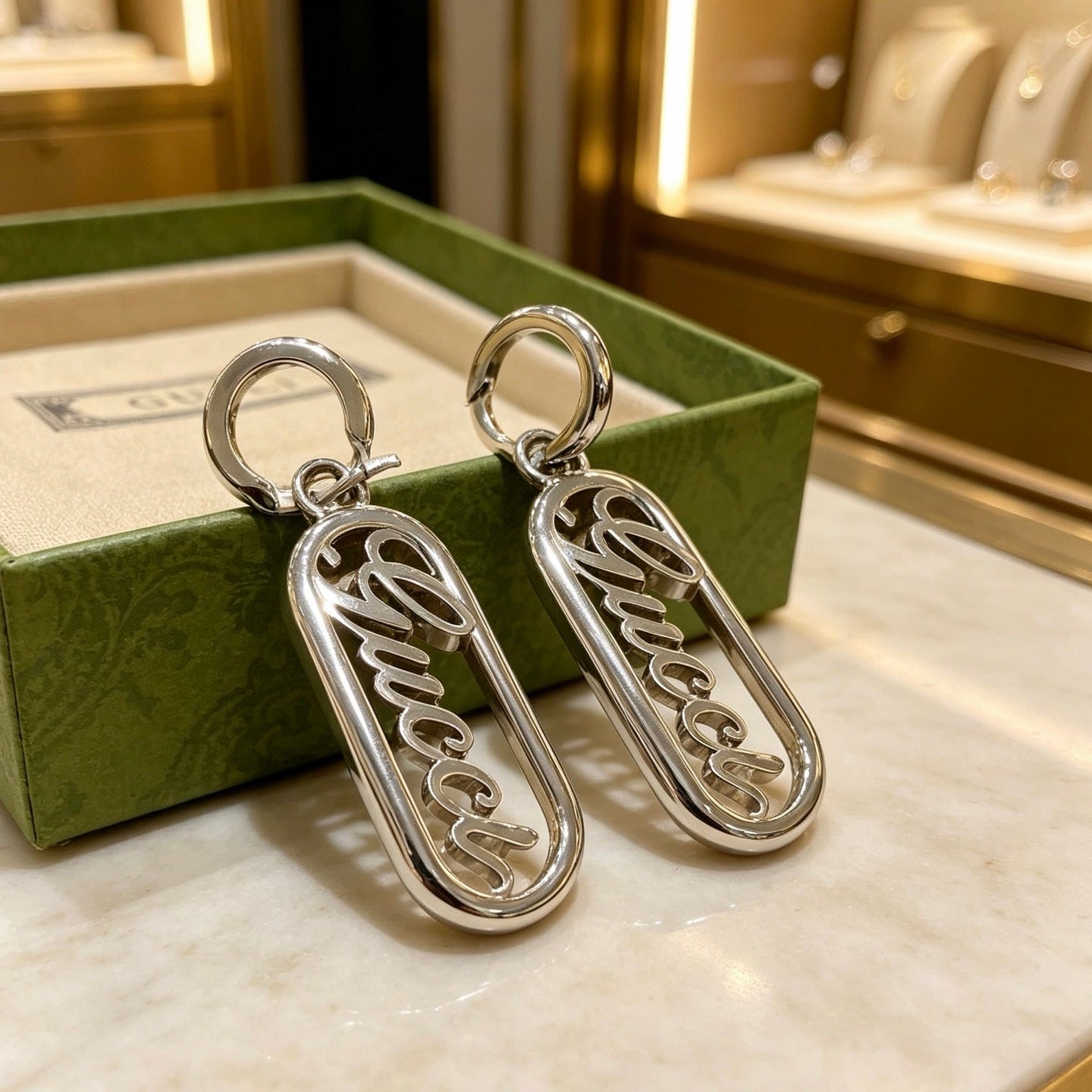 Gucci Vintage Double G Earrings