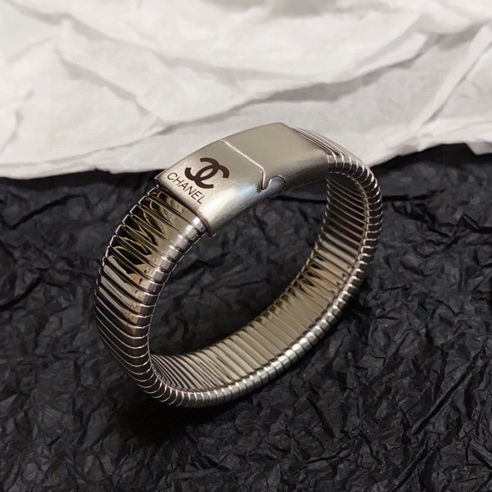 Chanel Stainless Steel Gold-Plated Bracelet