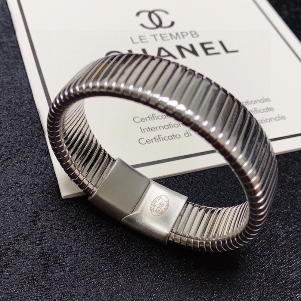 Chanel Stainless Steel Gold-Plated Bracelet