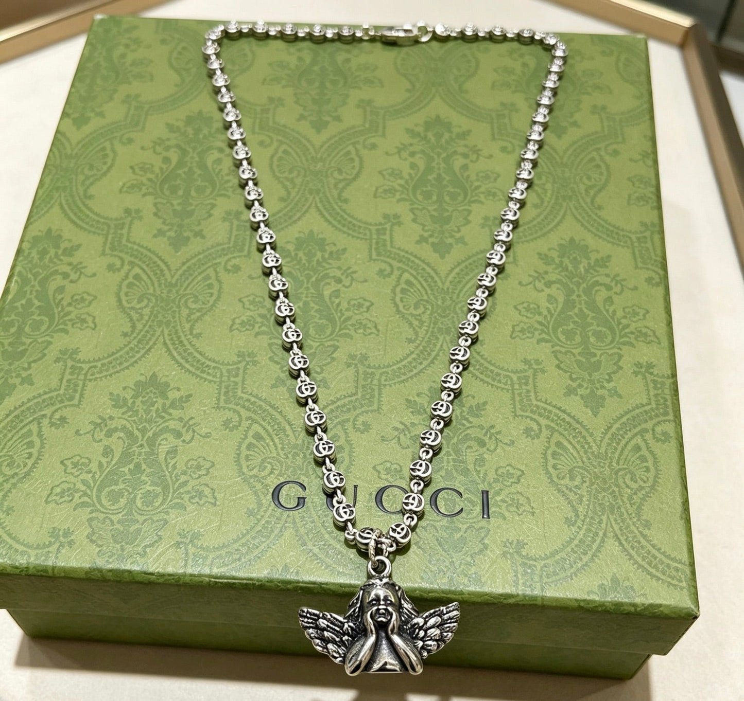 Gucci Vintage Double G Necklace