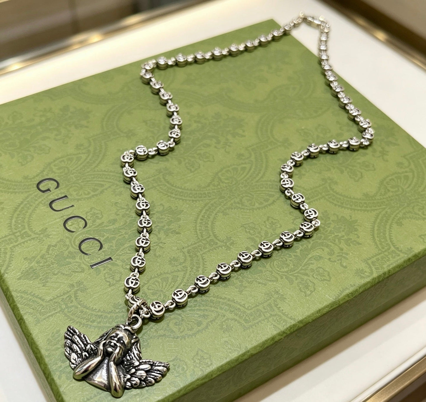 Gucci Vintage Double G Necklace
