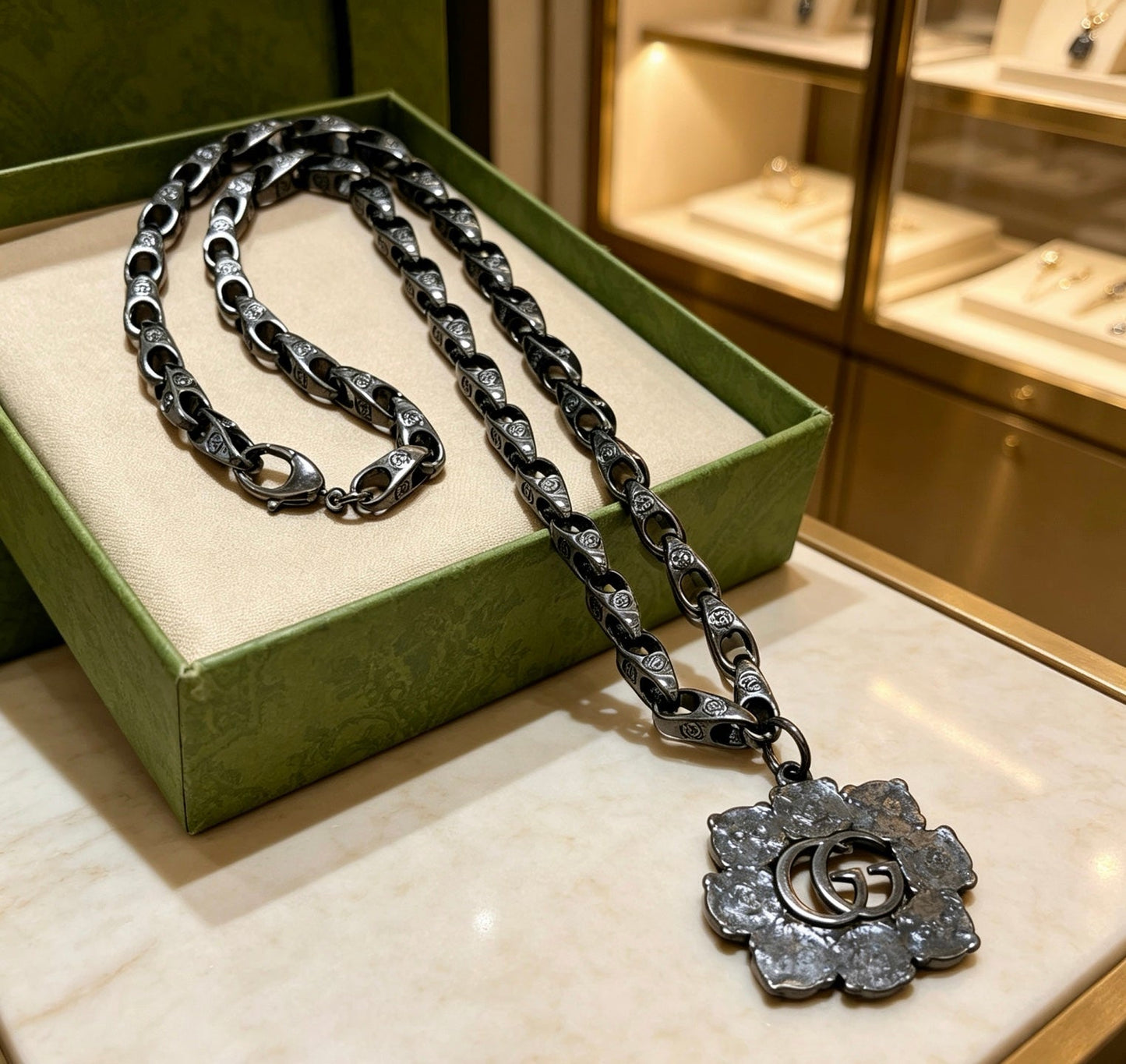 Gucci Vintage Double G Necklace