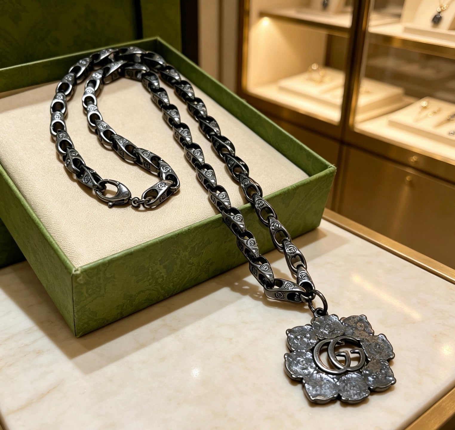 Gucci Vintage Double G Necklace