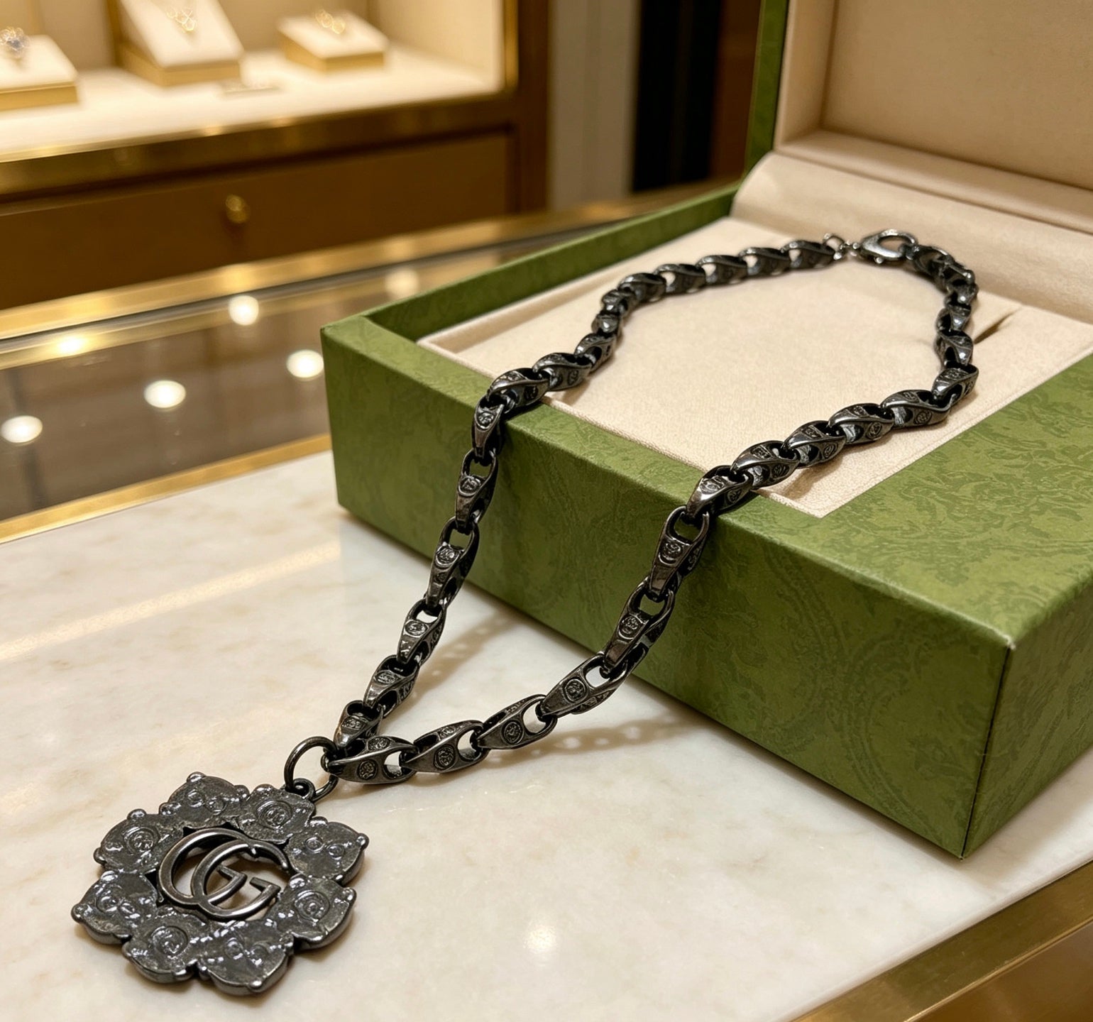 Gucci Vintage Double G Necklace