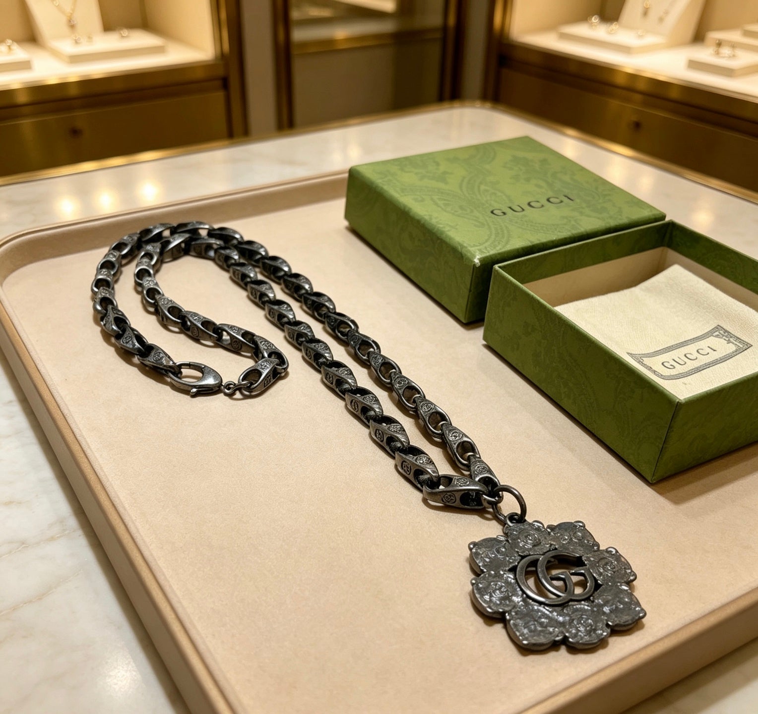 Gucci Vintage Double G Necklace