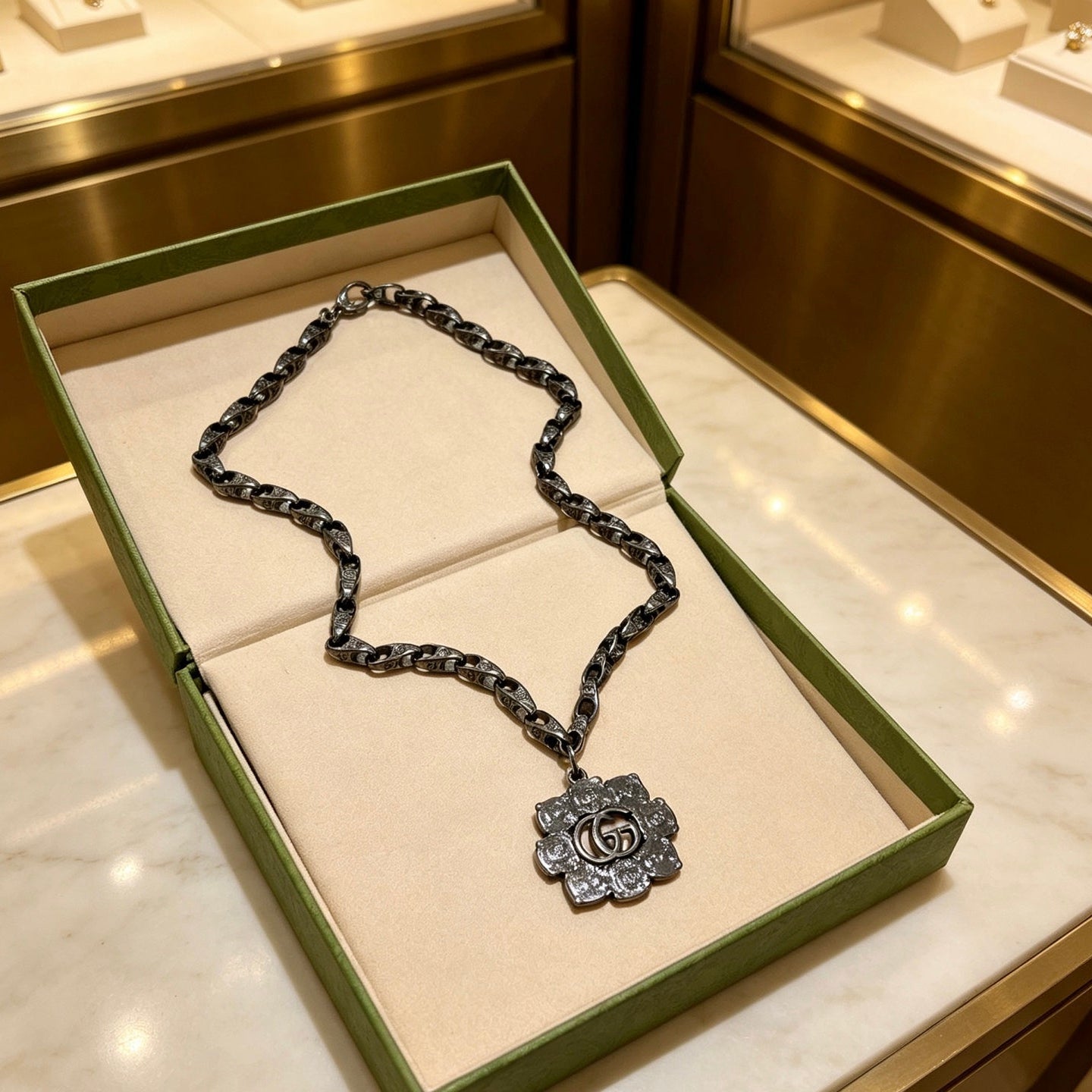 Gucci Vintage Double G Necklace