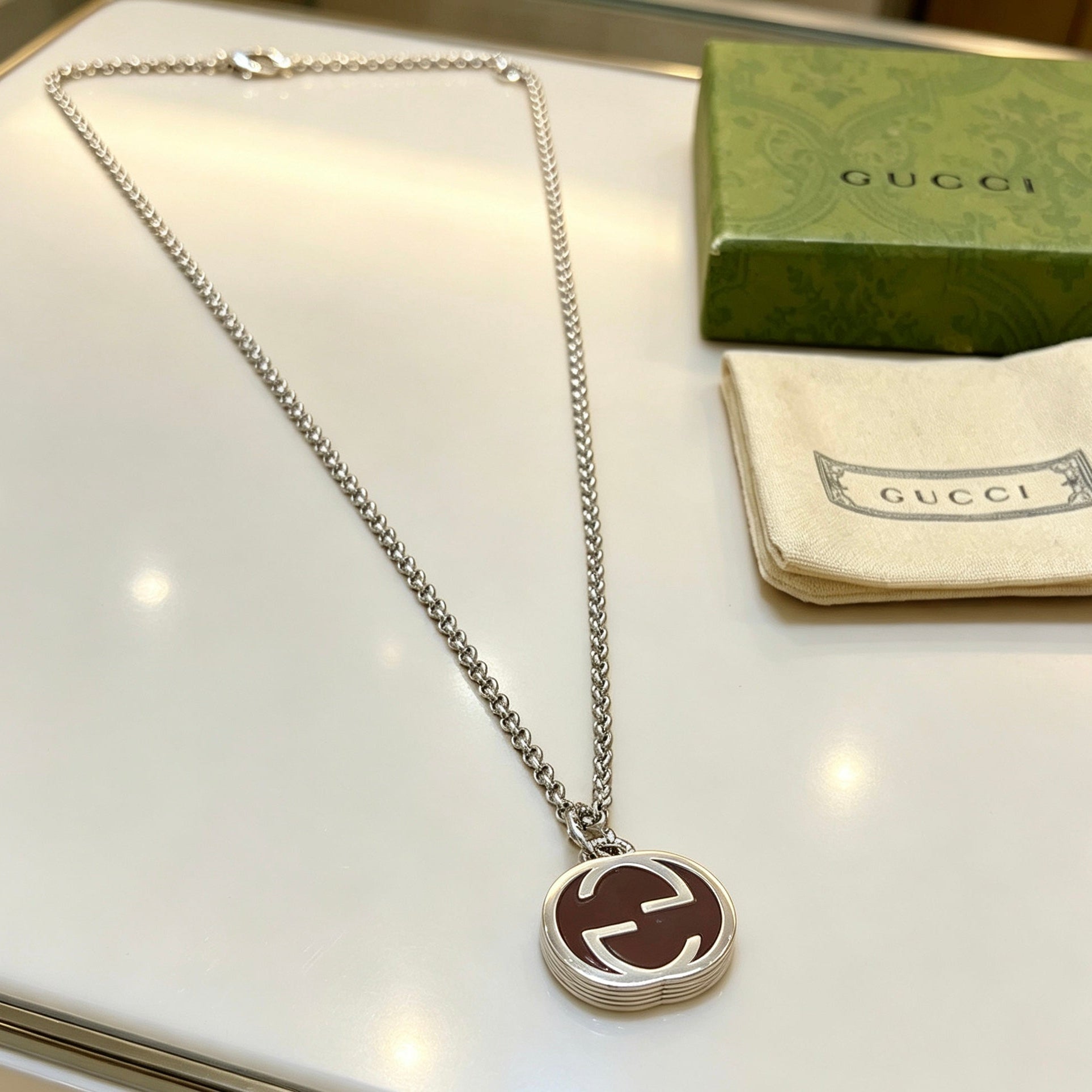 Gucci Vintage Double G Necklace