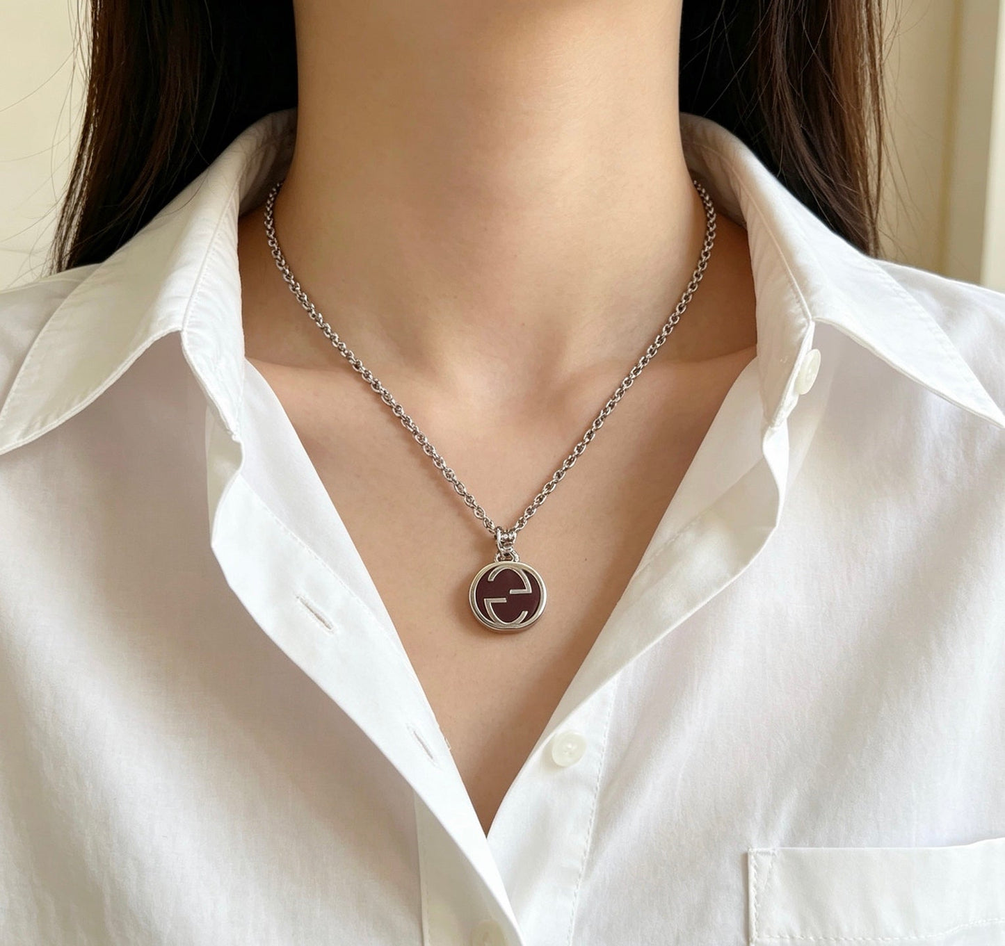 Gucci Vintage Double G Necklace