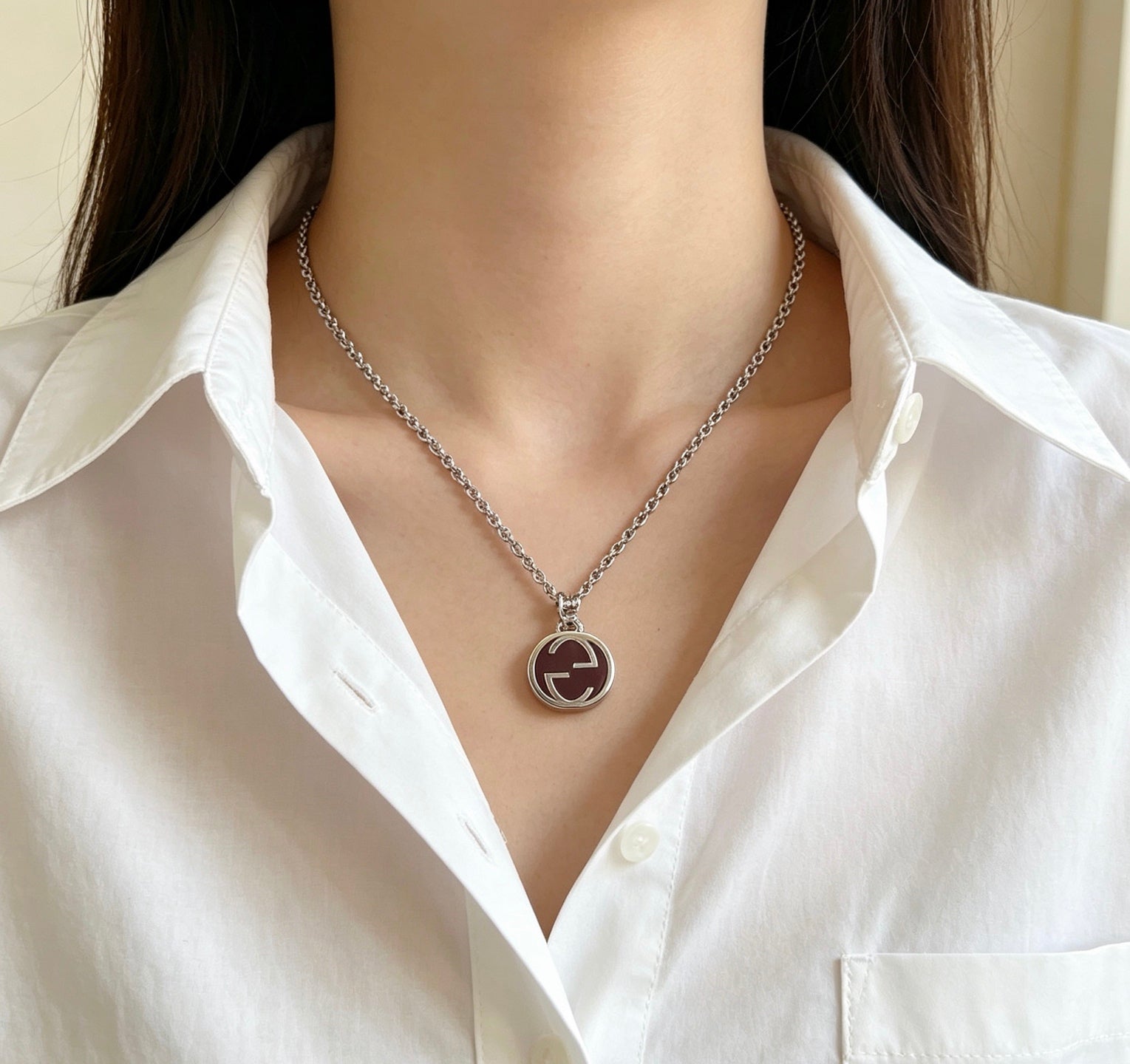 Gucci Vintage Double G Necklace